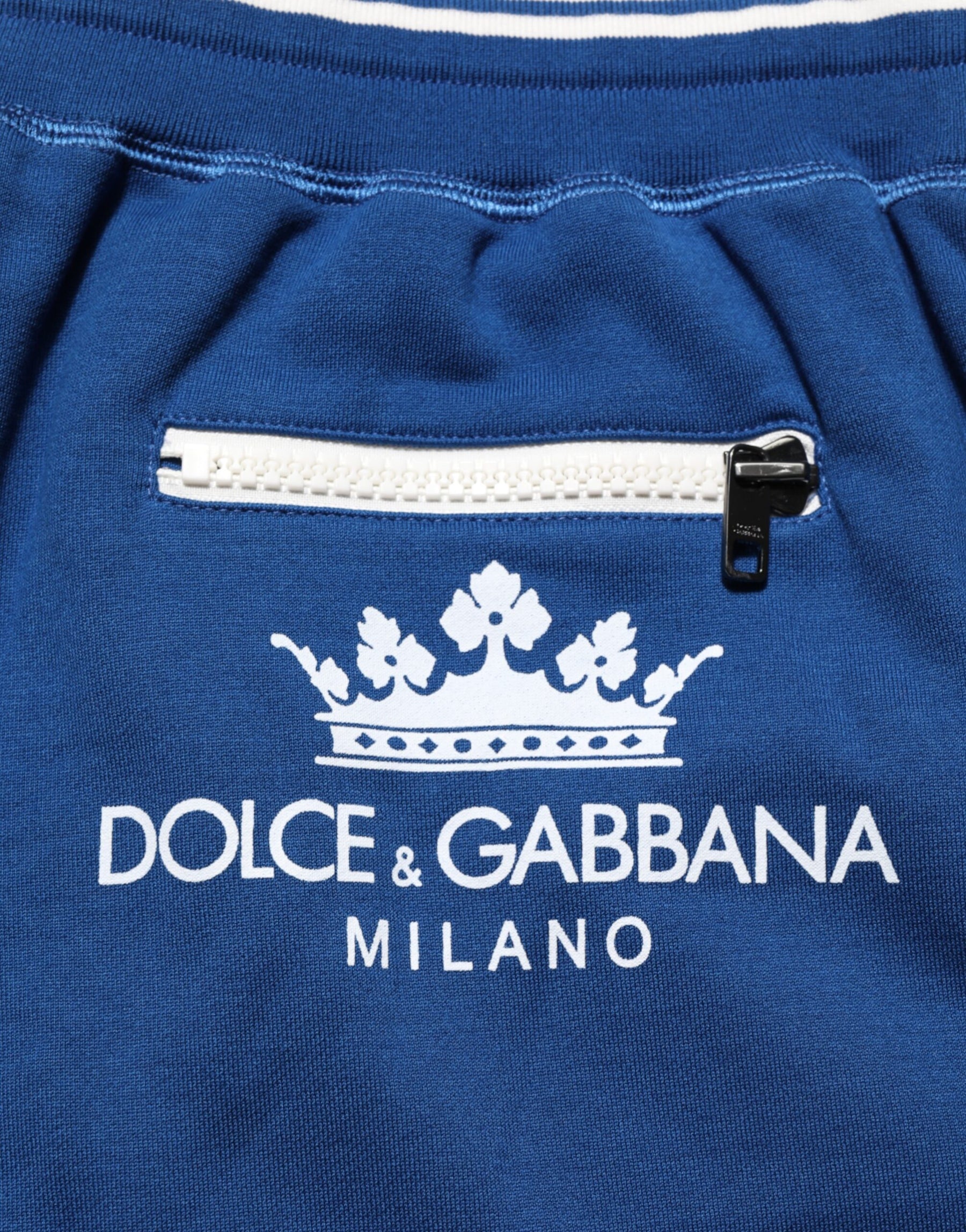 Dolce & Gabbana Blue Cotton Blend Bermuda Sweatpants Shorts | Regal Royce