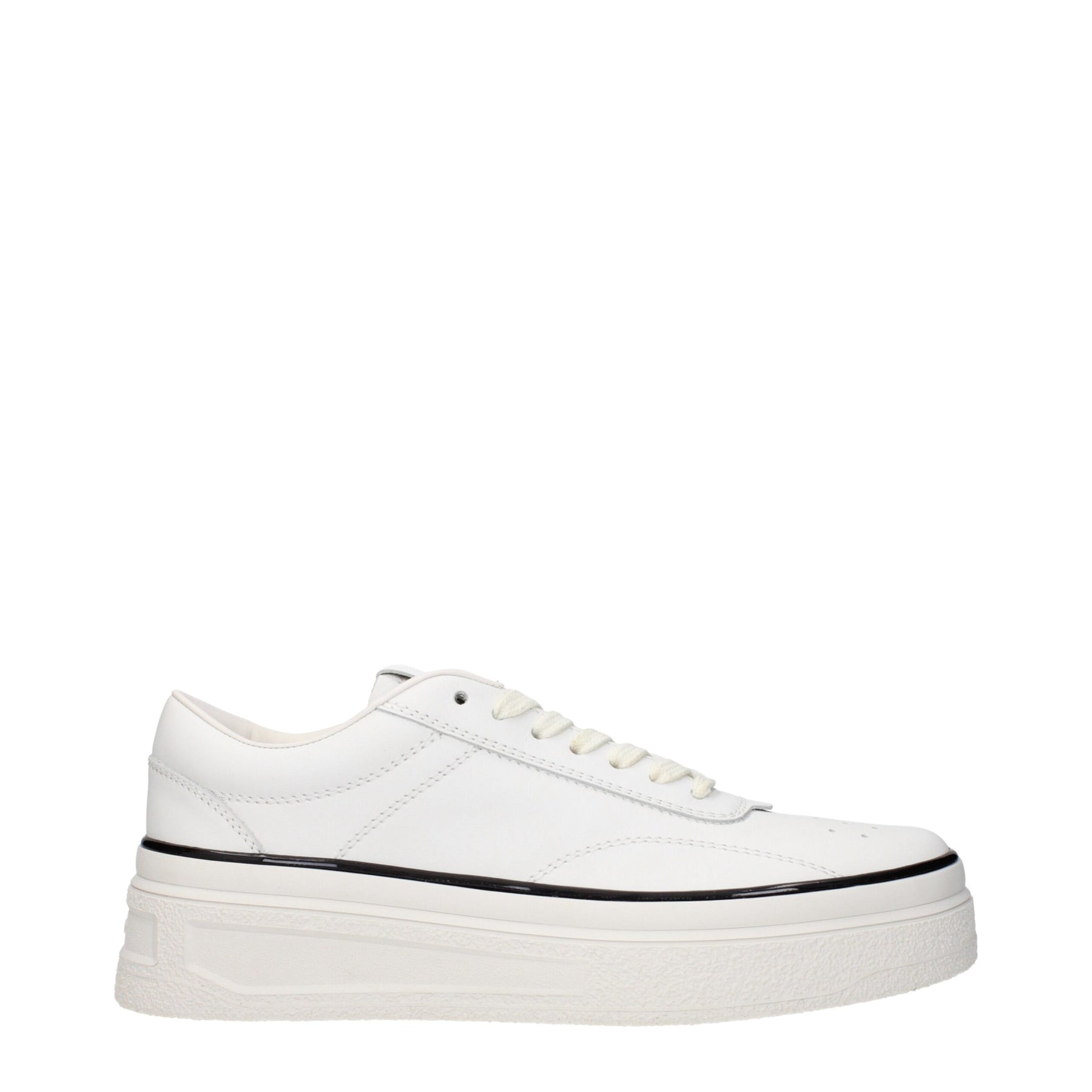 Jil Sander White Leather Platform Sneakers | Regal Royce