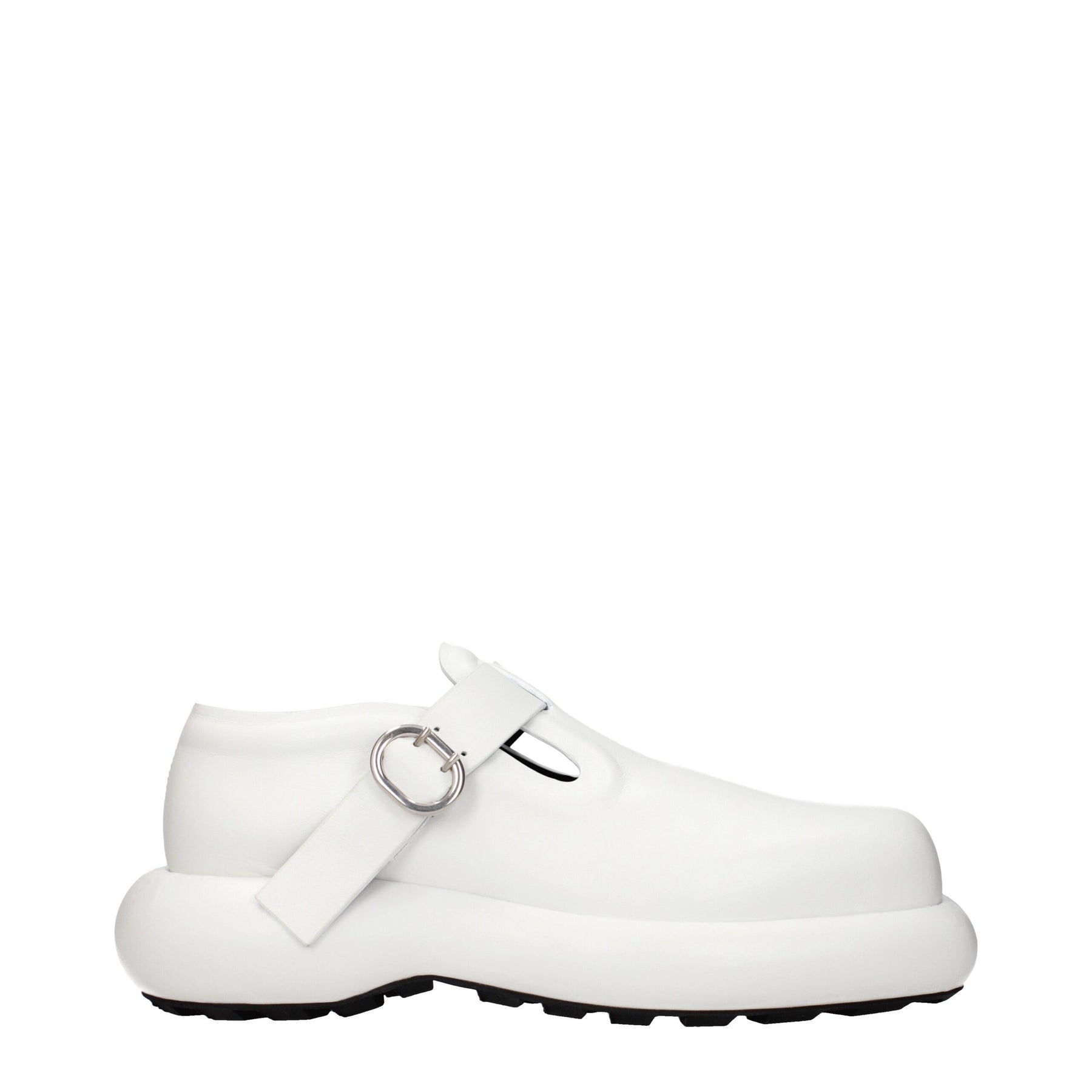 Jil Sander White Leather Slip-On Loafers | Regal Royce