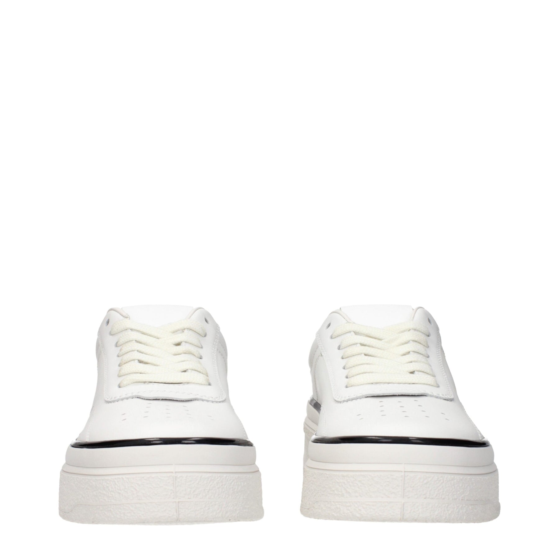 Jil Sander White Leather Platform Sneakers | Regal Royce