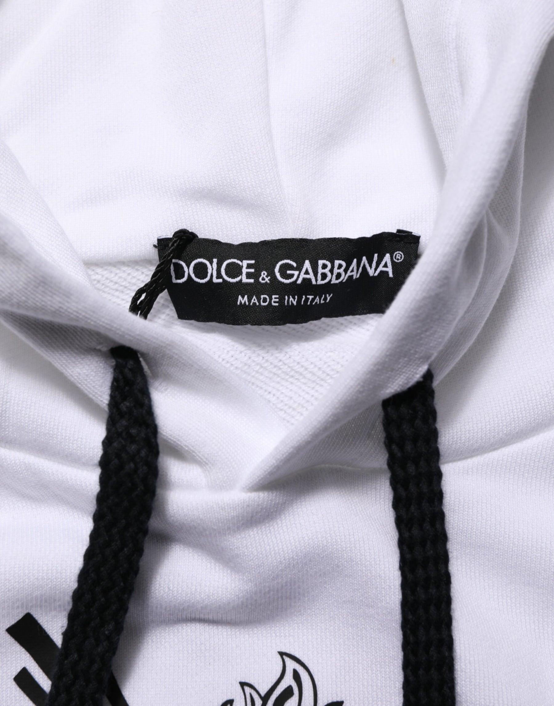 Dolce & Gabbana White Sacred Heart Hooded Sweatshirt Sweater | Regal Royce
