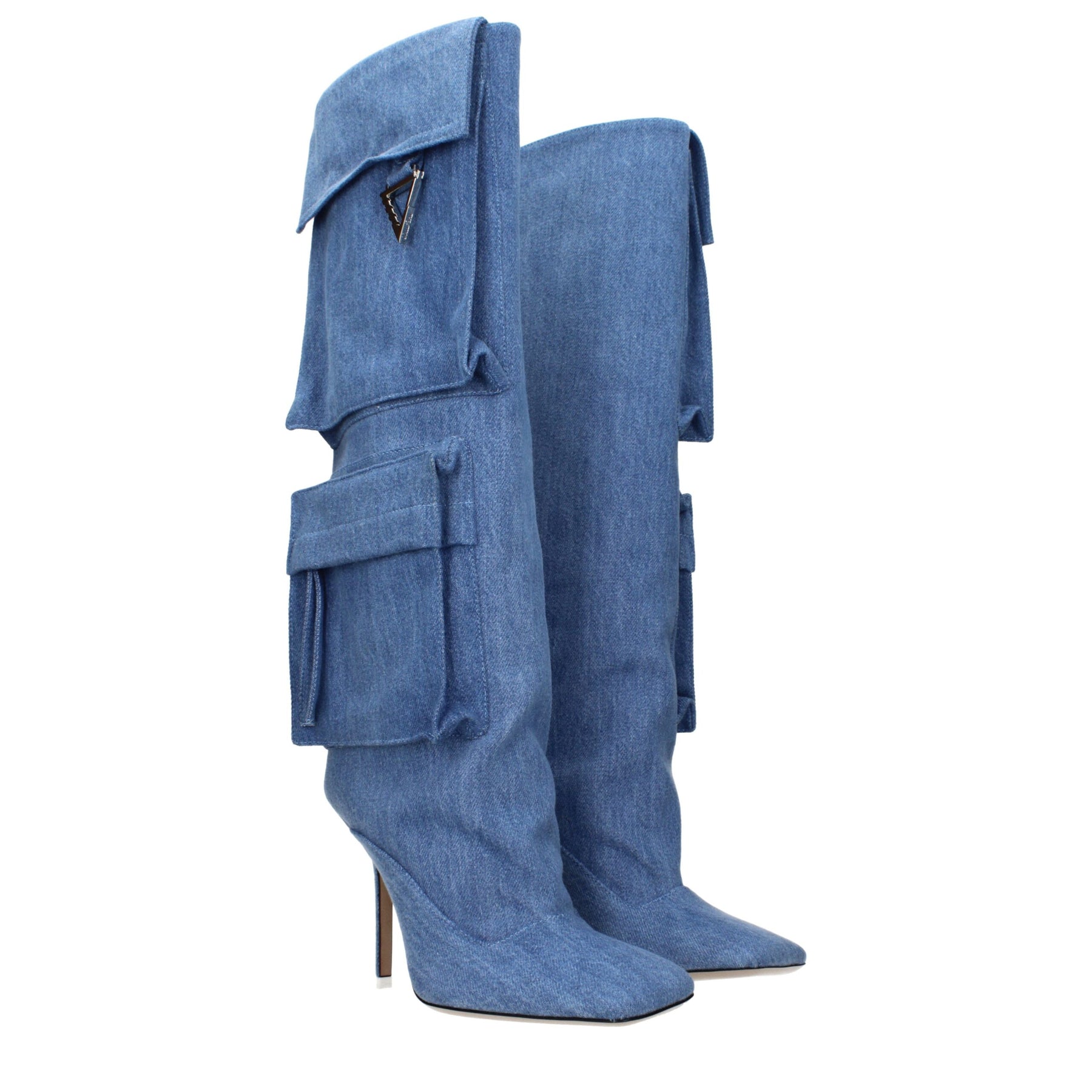 The Attico Light Blue Fabric Boots | Regal Royce