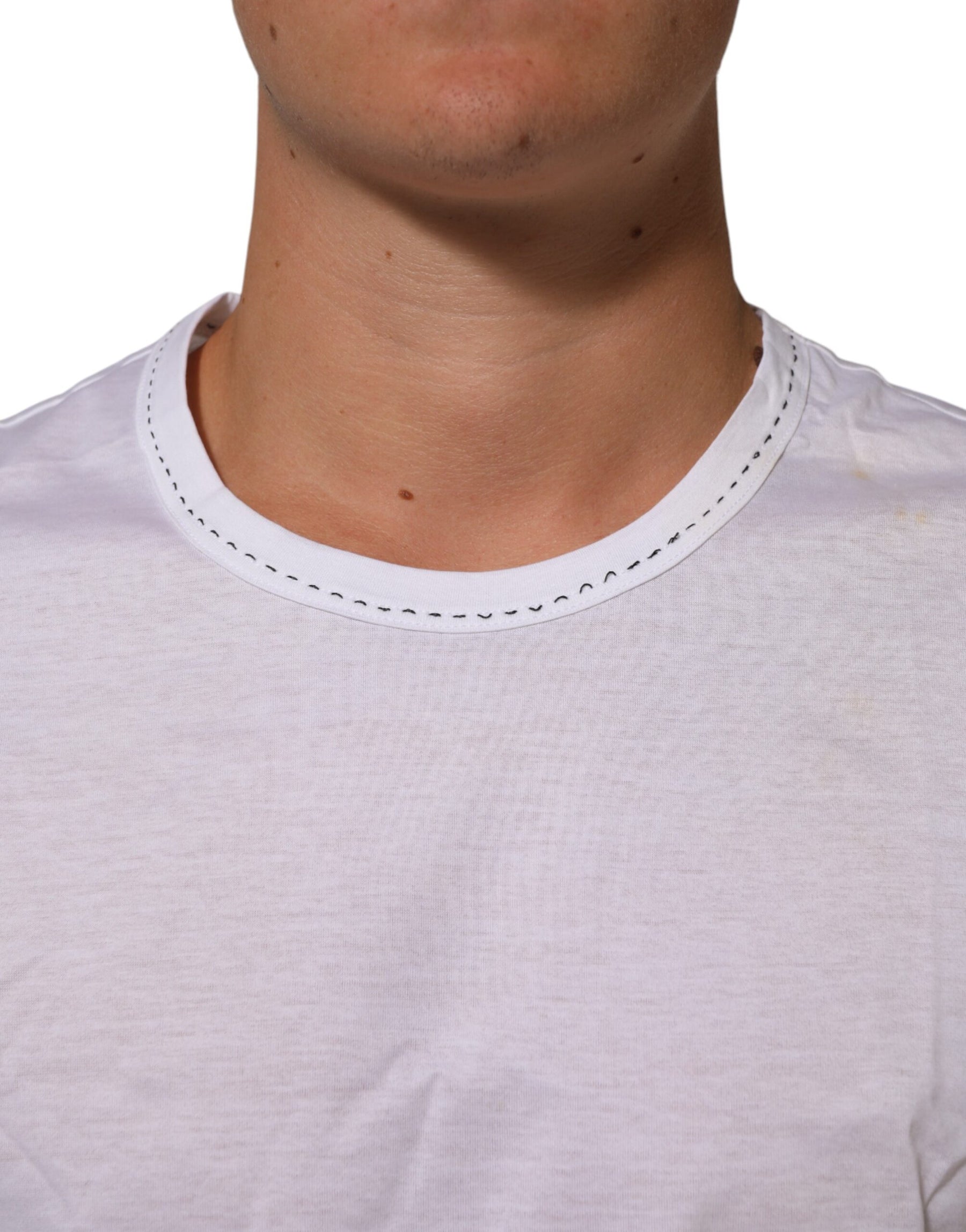 Dolce & Gabbana White Cotton Crew Neck Underwear Tee T-shirt | Regal Royce