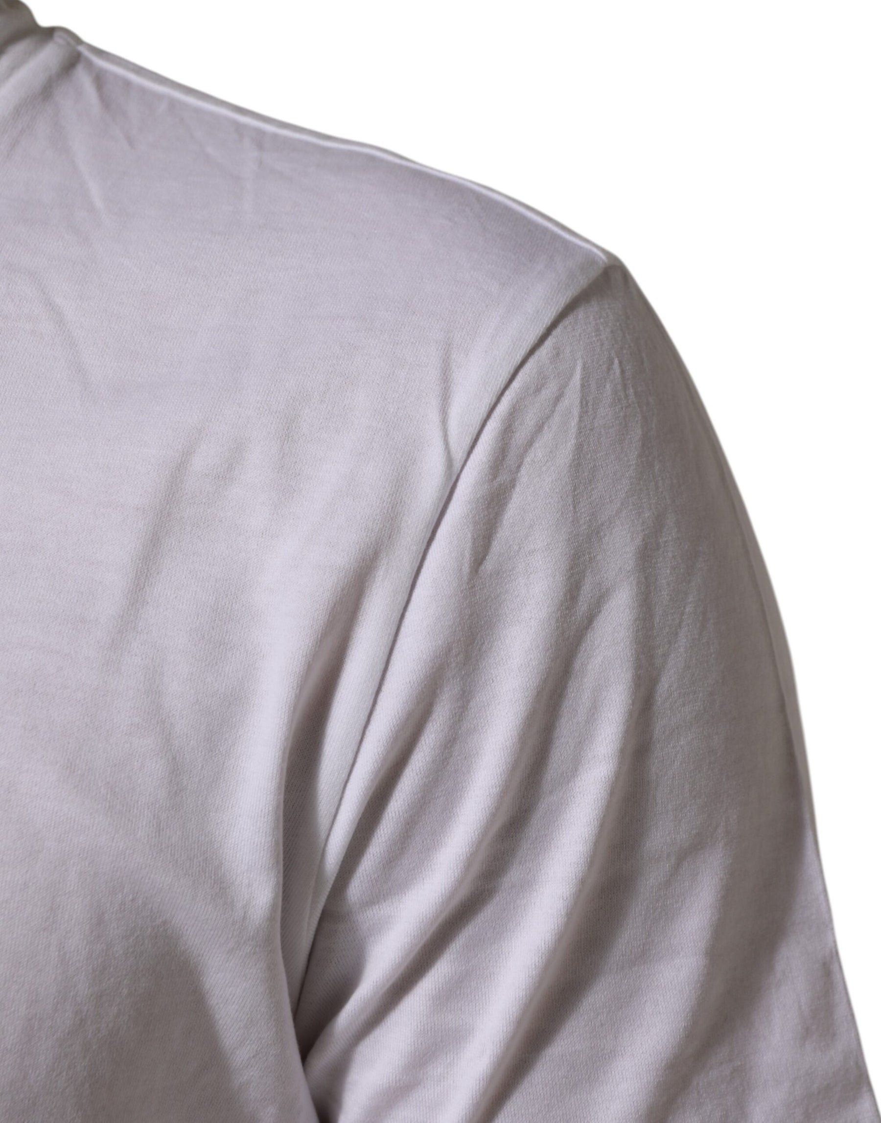 Dolce & Gabbana White Cotton DG Love Patch Crew Neck T-shirt | Regal Royce