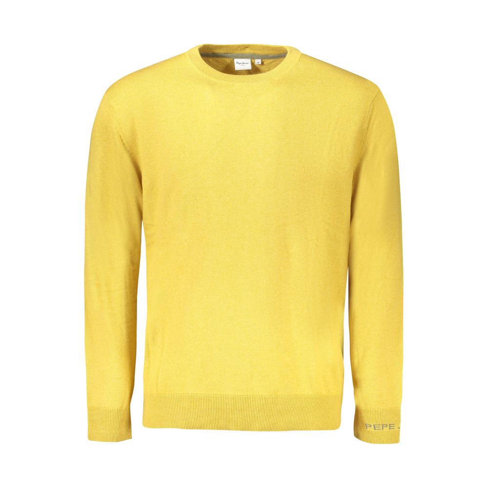 Pepe Jeans Yellow Cotton Men Sweater | Regal Royce