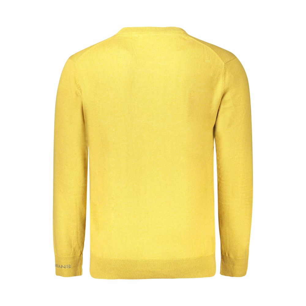 Pepe Jeans Yellow Cotton Men Sweater | Regal Royce