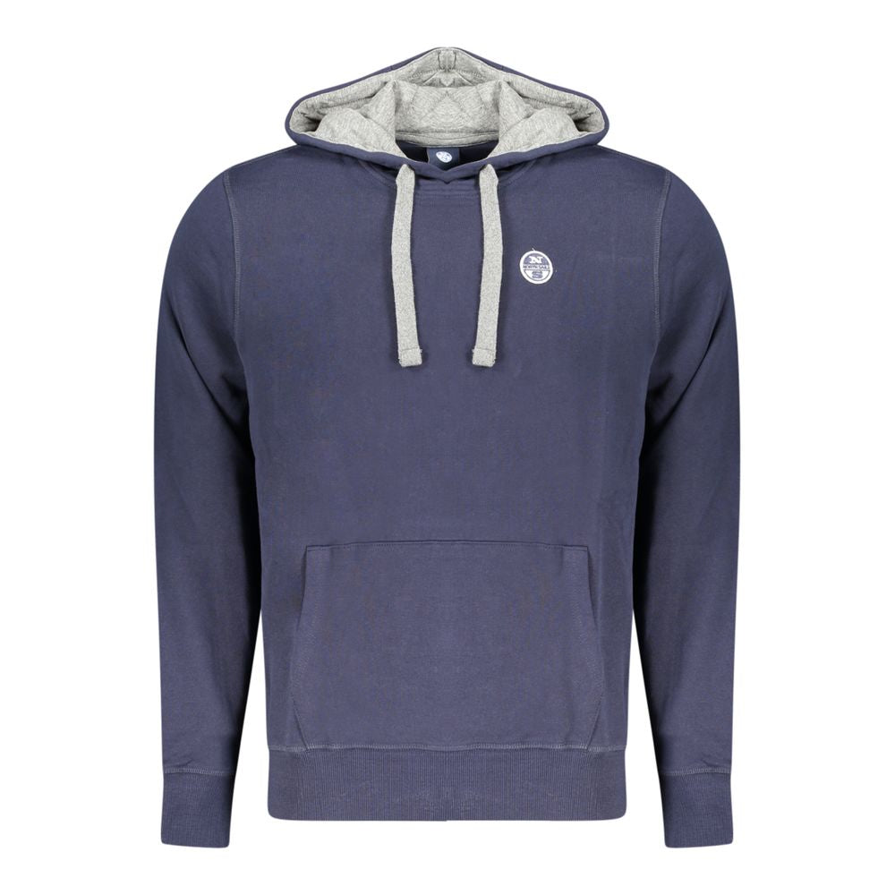 North Sails Blue Cotton Men's Hooded Sweatshirt | Regal Royce