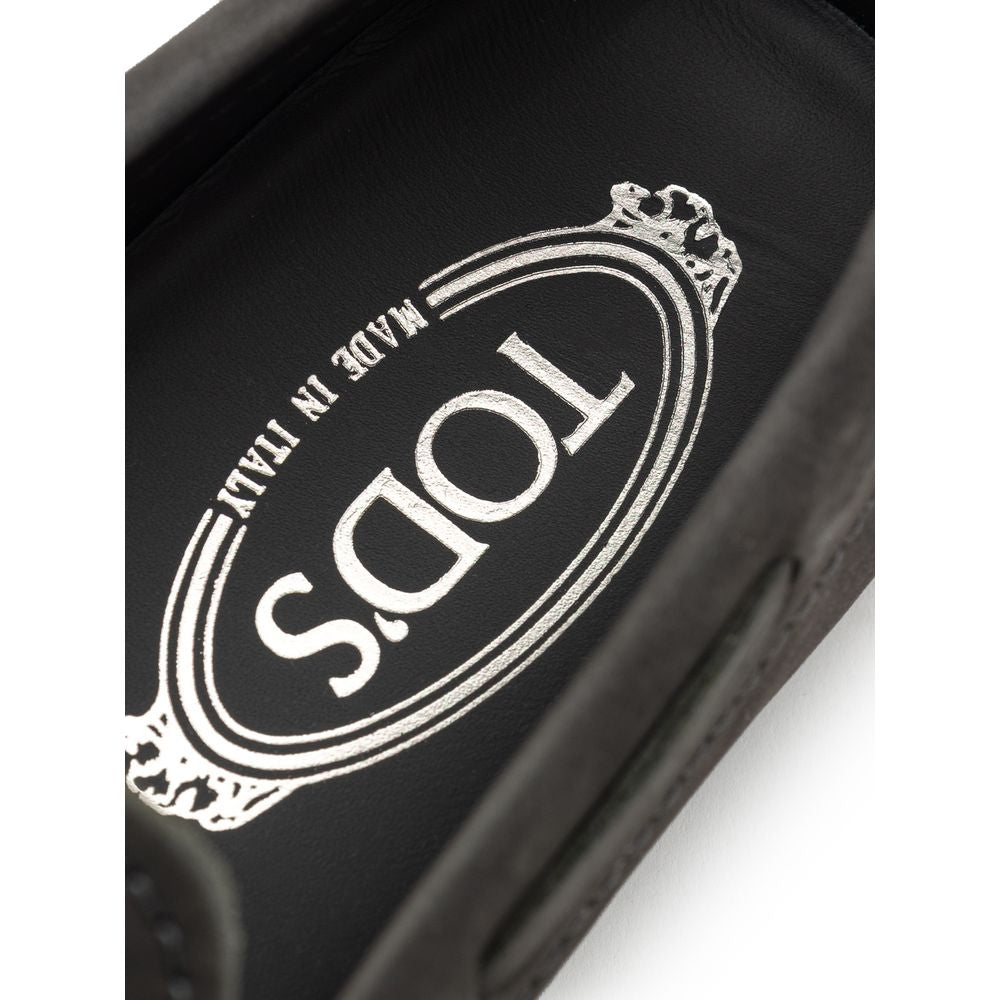 Tod's Gray Nubuc Leather Moccassin | Regal Royce