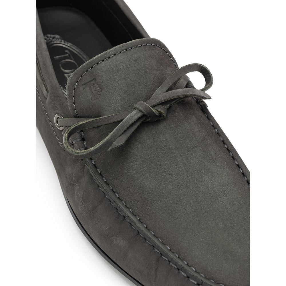 Tod's Gray Nubuc Leather Moccassin | Regal Royce