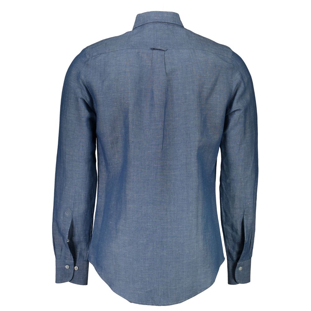 Gant Blue Linen Men's Shirt | Regal Royce