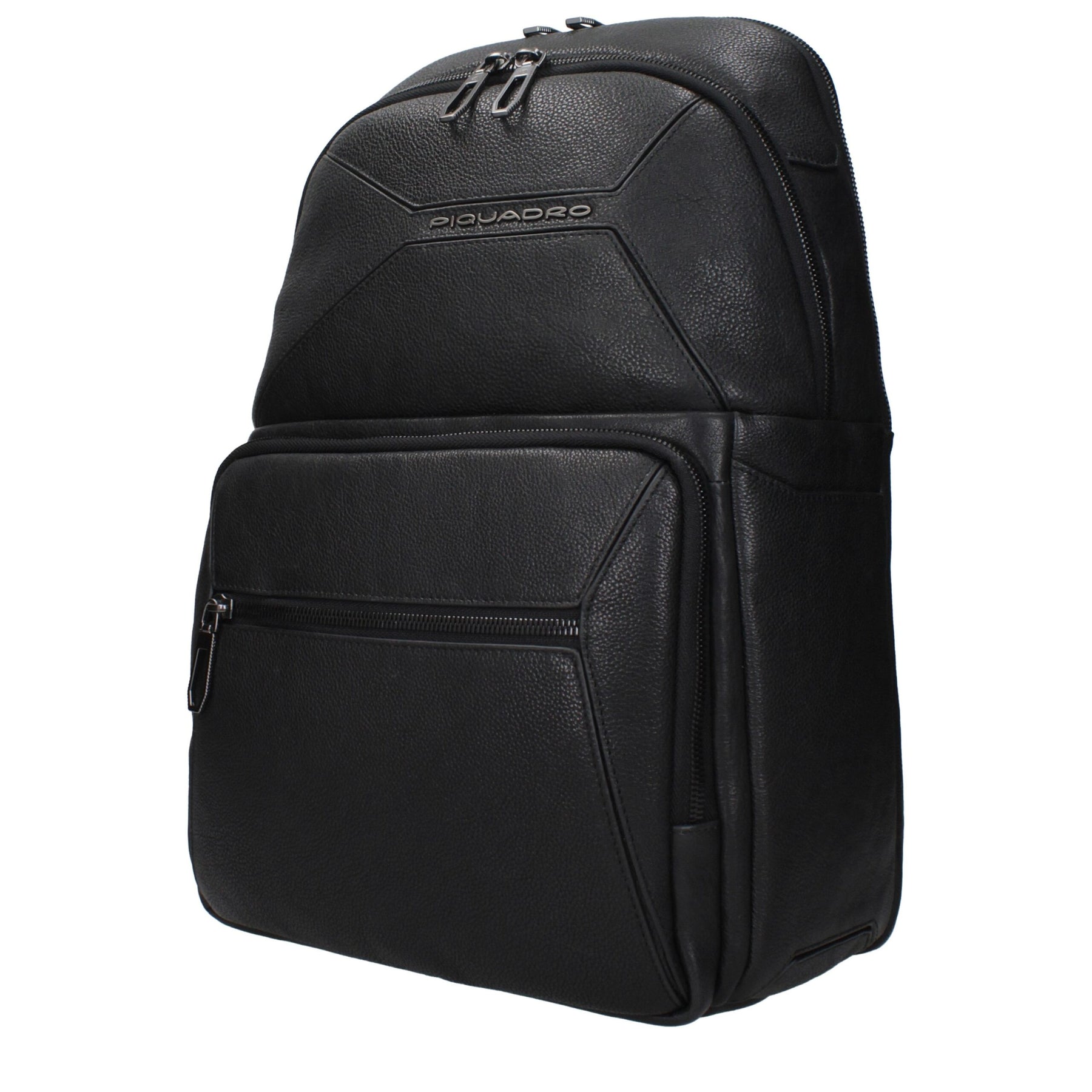 Piquadro Black Leather Backpack | Regal Royce