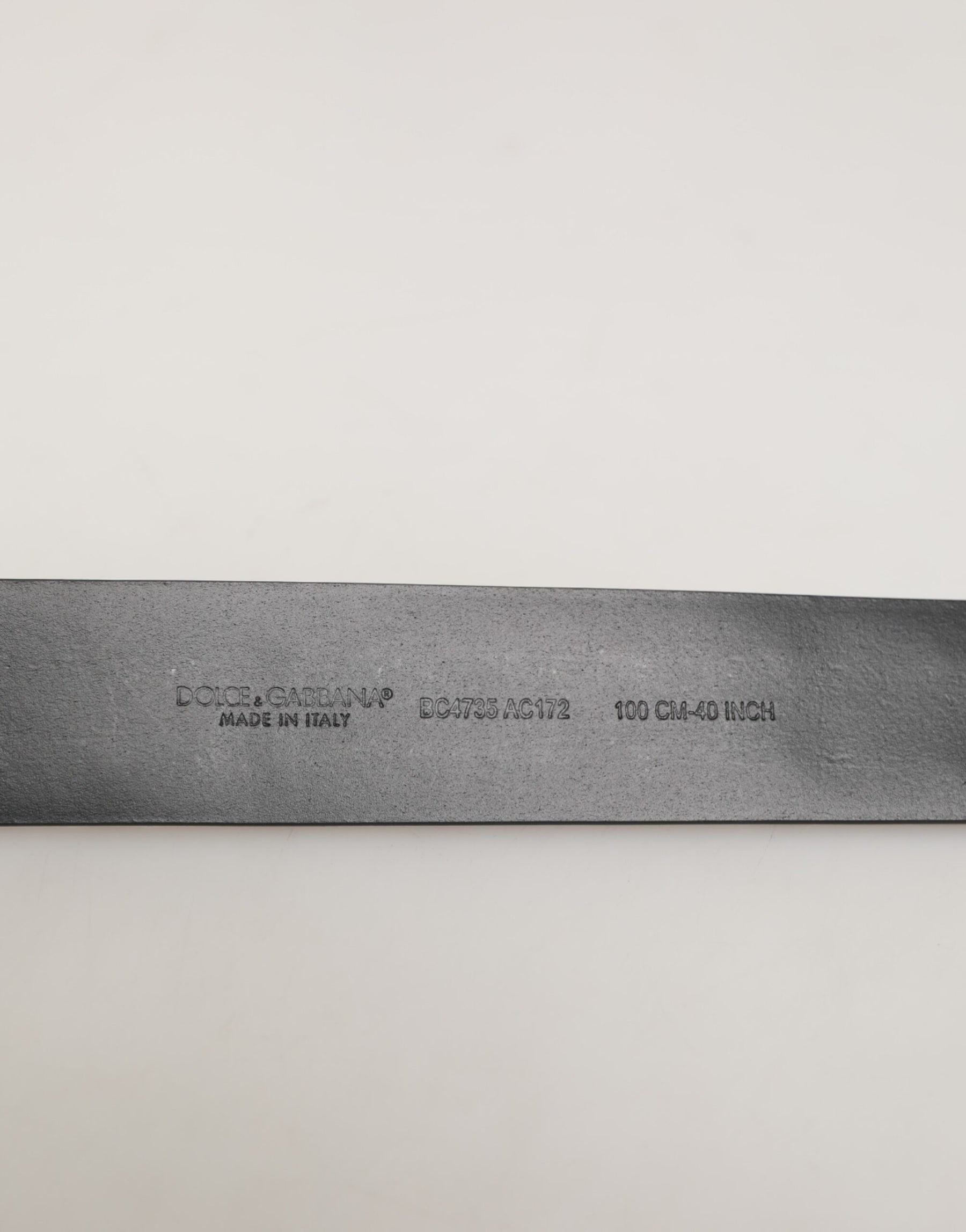 Dolce & Gabbana Black Calf Leather Studded Silver Buckle Belt | Regal Royce