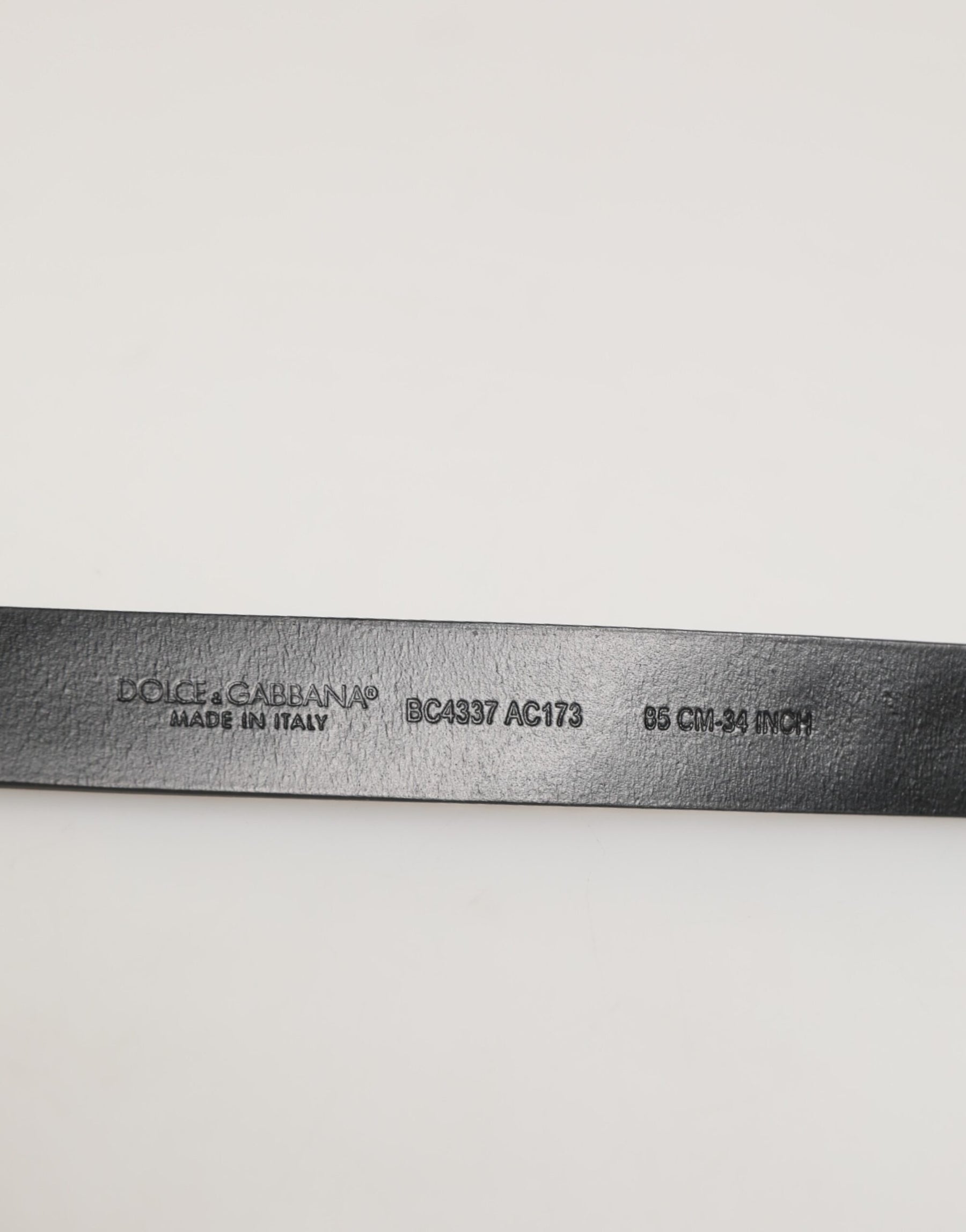 Dolce & Gabbana Black Leather Studded Silver-Tone Buckle Belt | Regal Royce