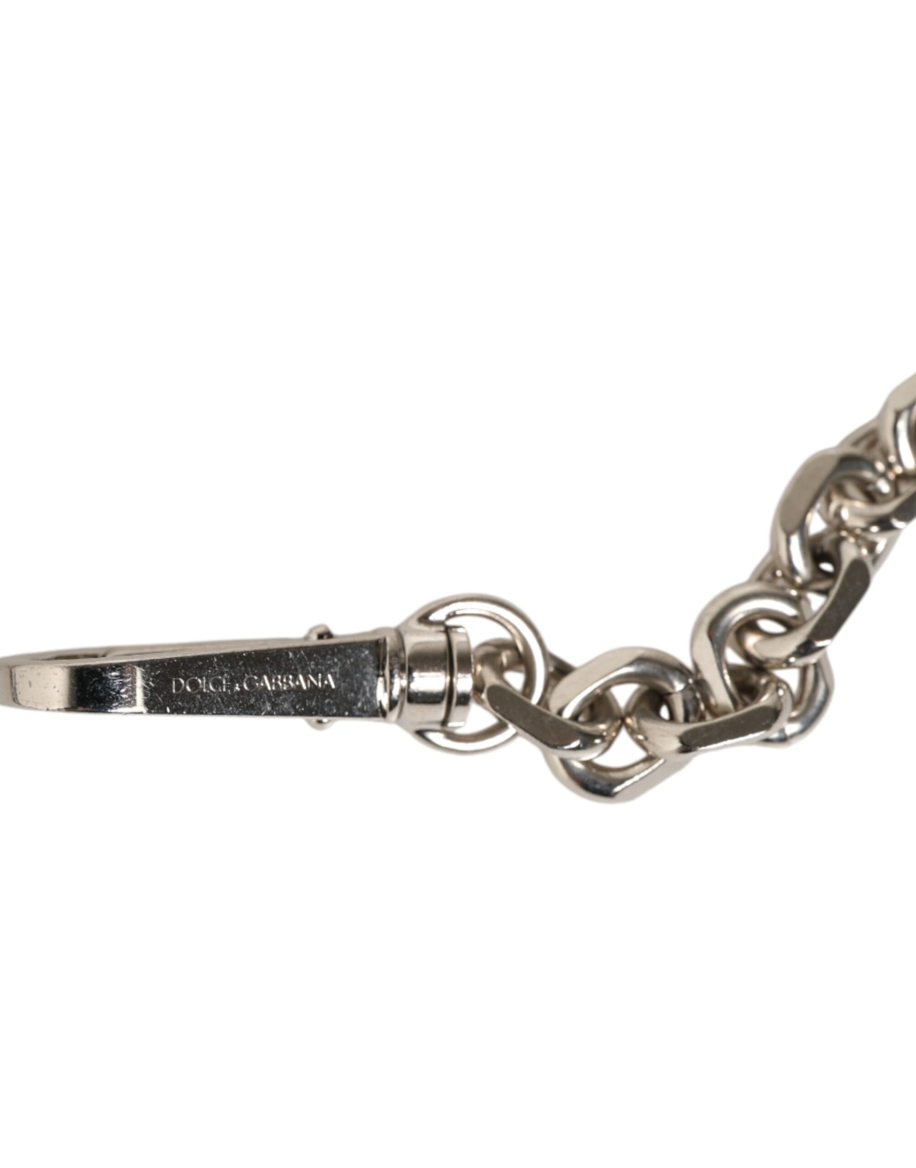 Dolce & Gabbana Black Leather Pearl Chain Bag Accessory Shoulder Strap | Regal Royce