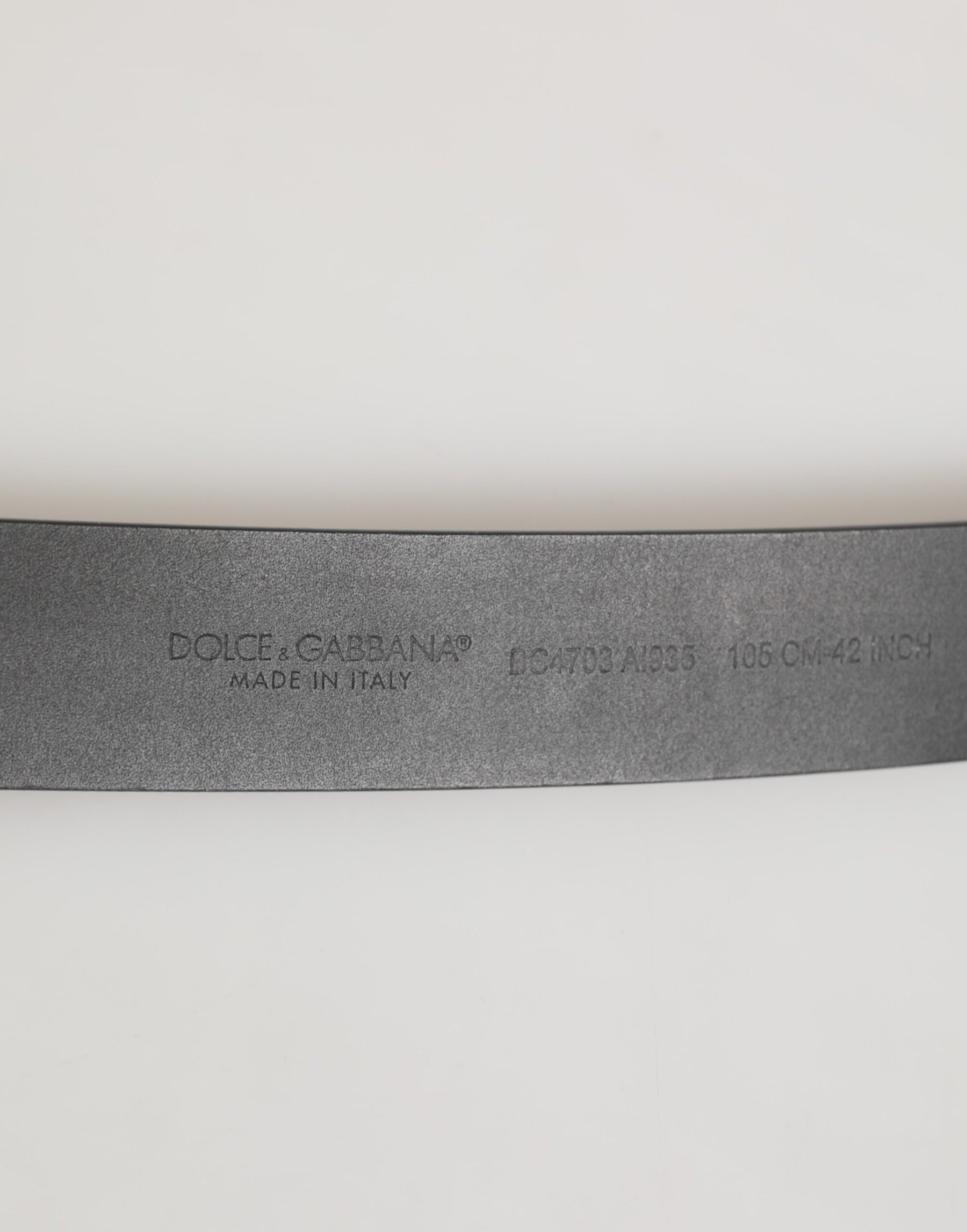 Dolce & Gabbana Black Leather Classic Metal Buckle Men Belt | Regal Royce