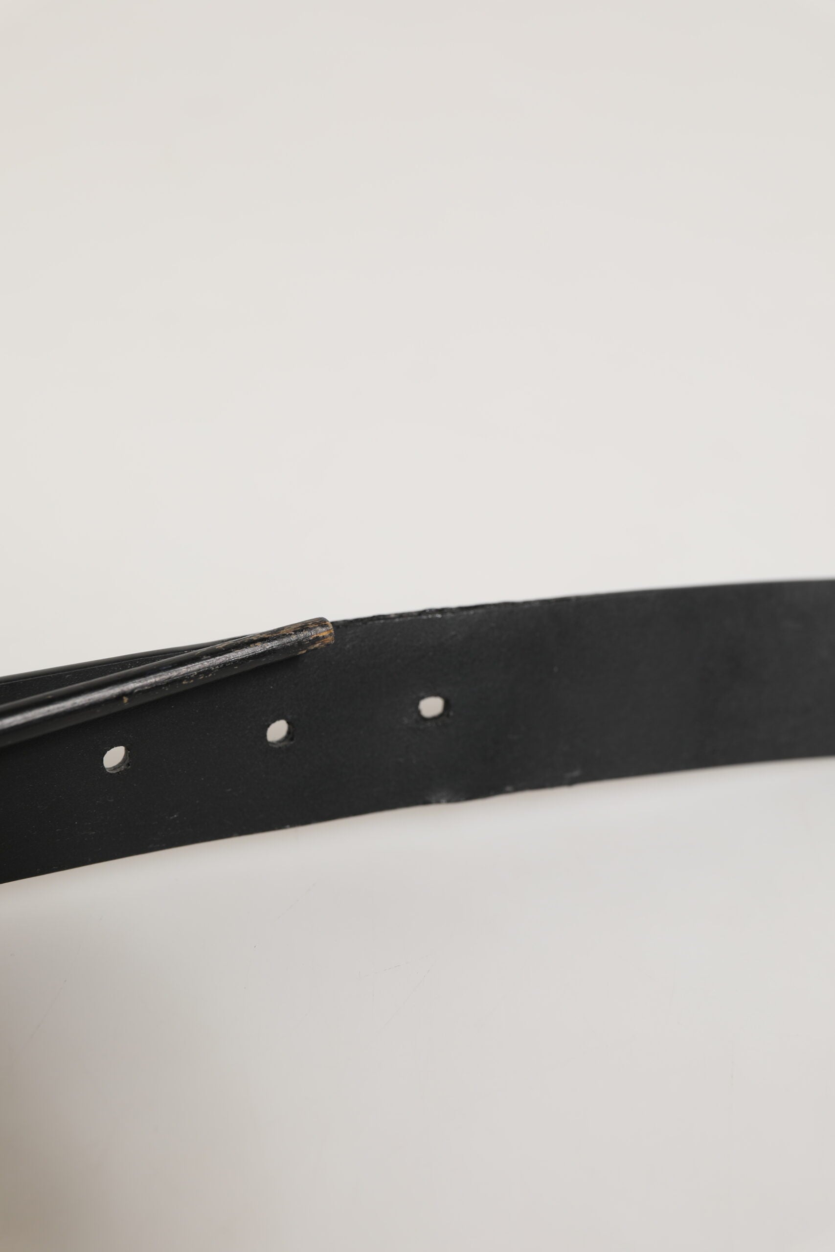 Dolce & Gabbana Black Leather Classic Metal Buckle Men Belt | Regal Royce