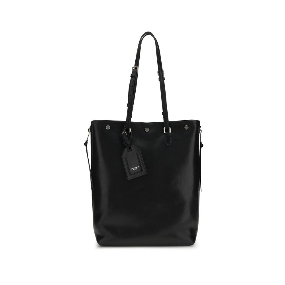Dolce & Gabbana Black Calf Leather Bos Taurus Shoulder Bag | Regal Royce