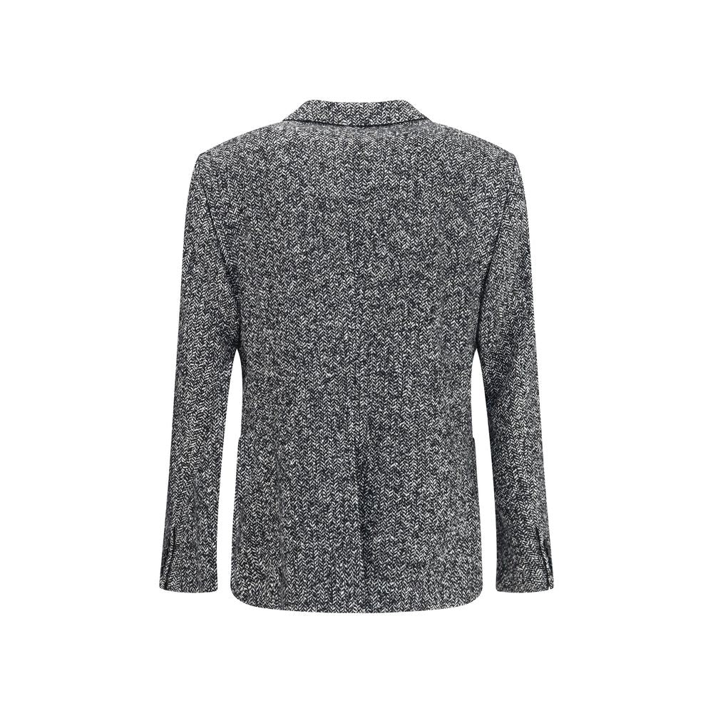 Dolce & Gabbana Gray Fleece Wool Coat