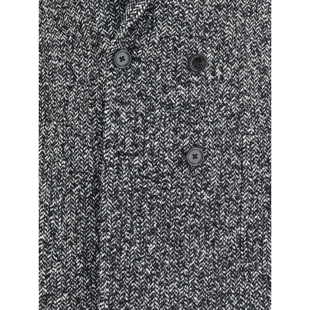 Dolce & Gabbana Gray Fleece Wool Coat | Regal Royce