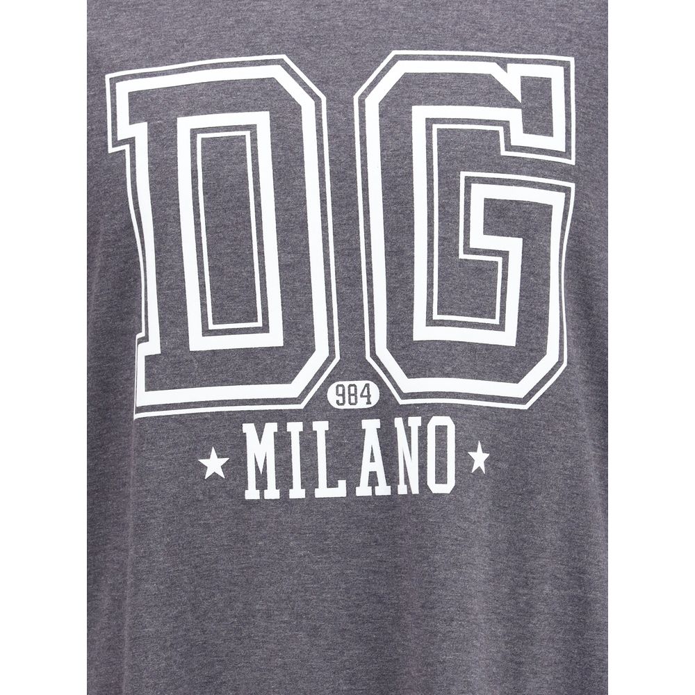Dolce & Gabbana Gray Cotton T-Shirt | Regal Royce