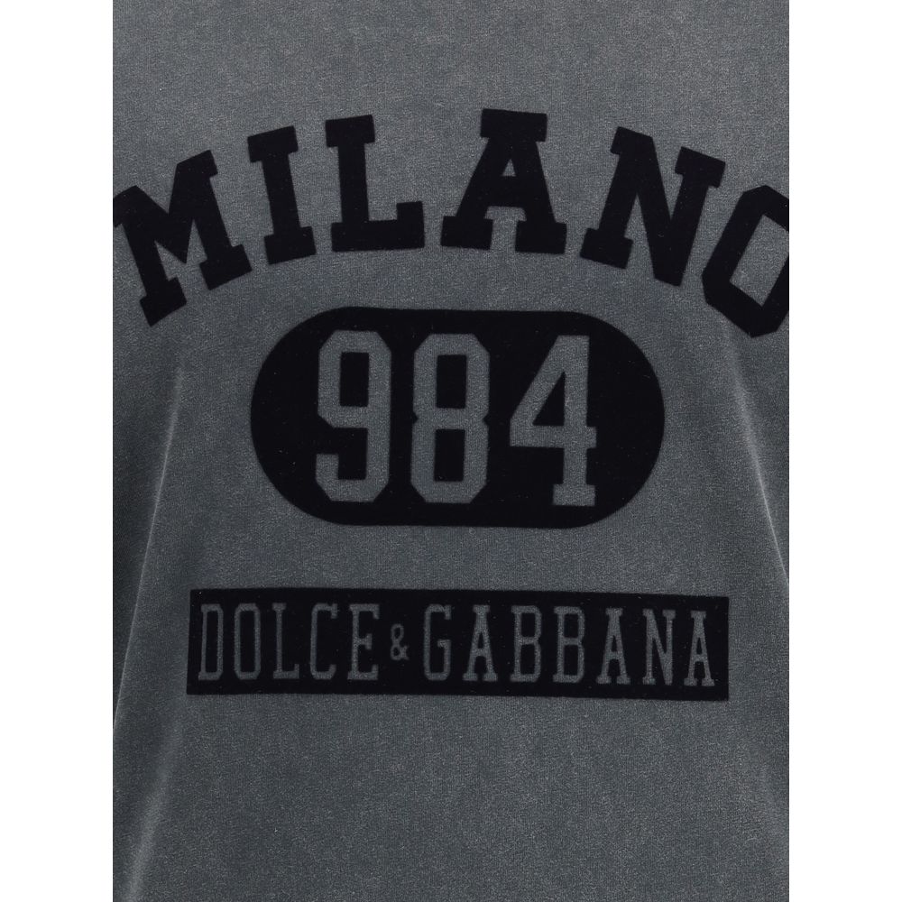 Dolce & Gabbana Gray Cotton T-Shirt | Regal Royce