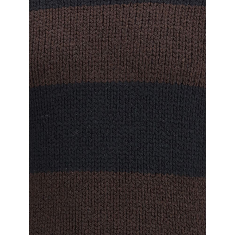 Dolce & Gabbana Brown Wool Turtleneck | Regal Royce