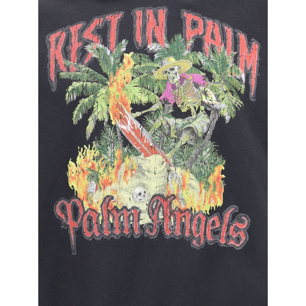 Palm Angels Gray Cotton Sweatshirt