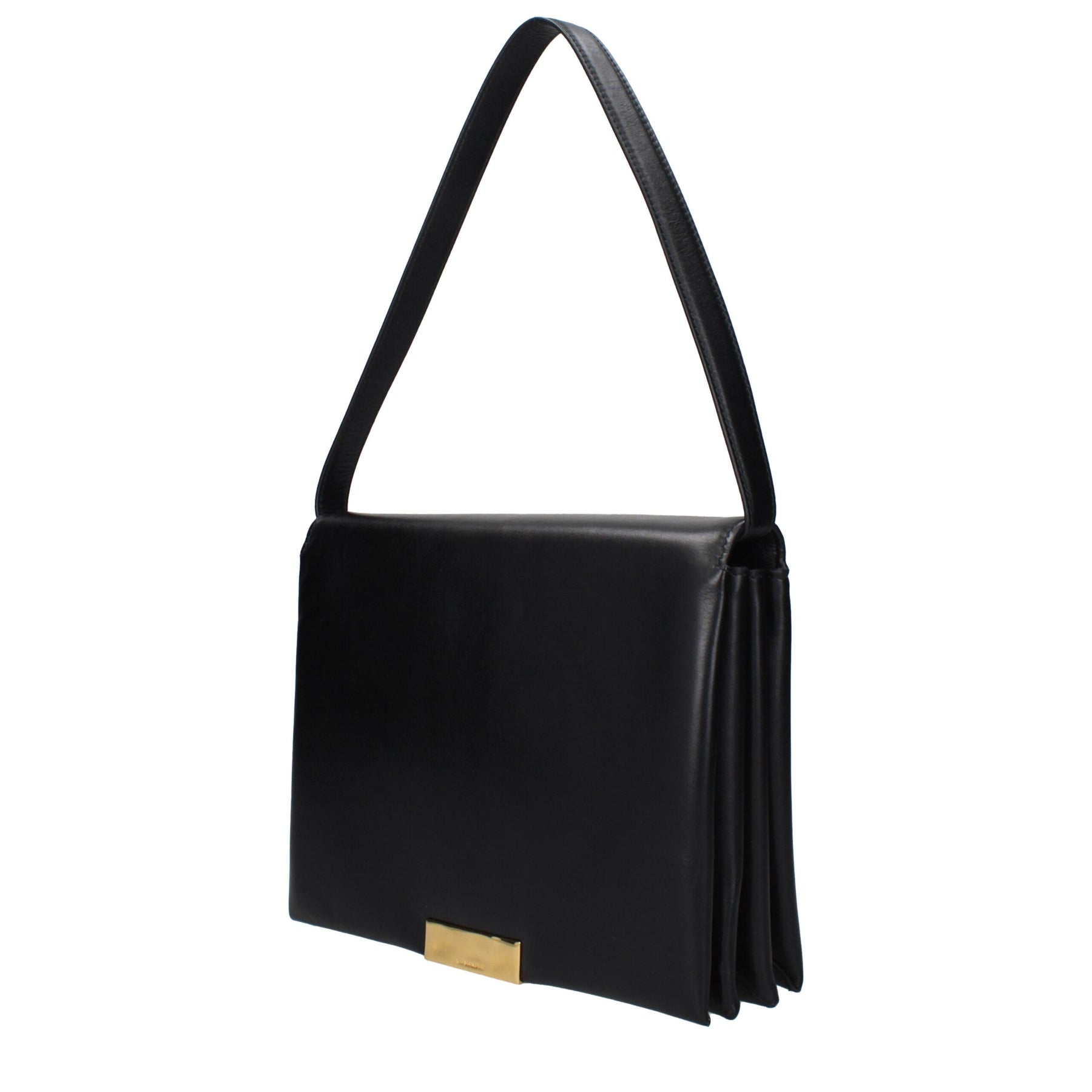 Jil Sander Black Leather Shoulder Bag | Regal Royce