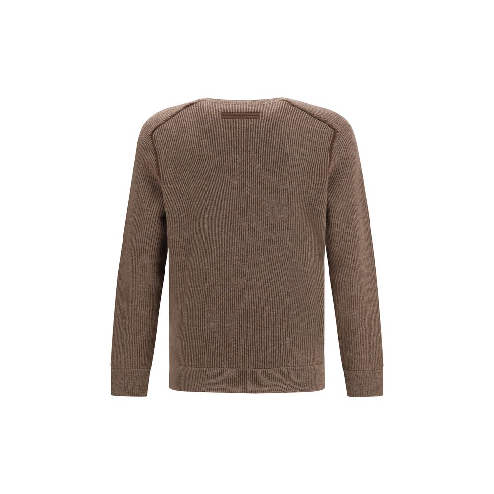 ZEGNA Brown Cashmere Cashmere Sweater | Regal Royce