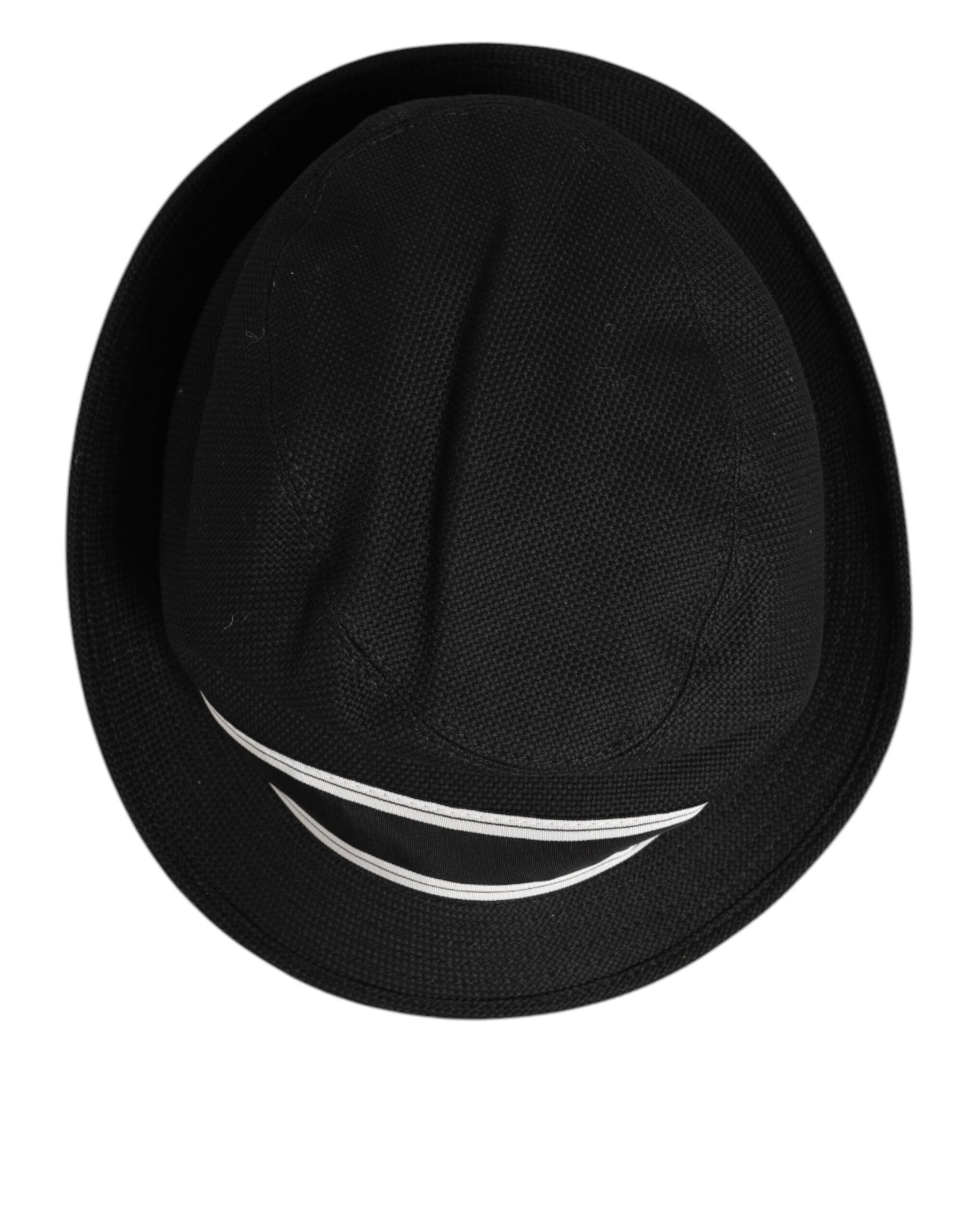 Dolce & Gabbana Black Cotton Polka Dot Lining Fedora Men Hat | Regal Royce
