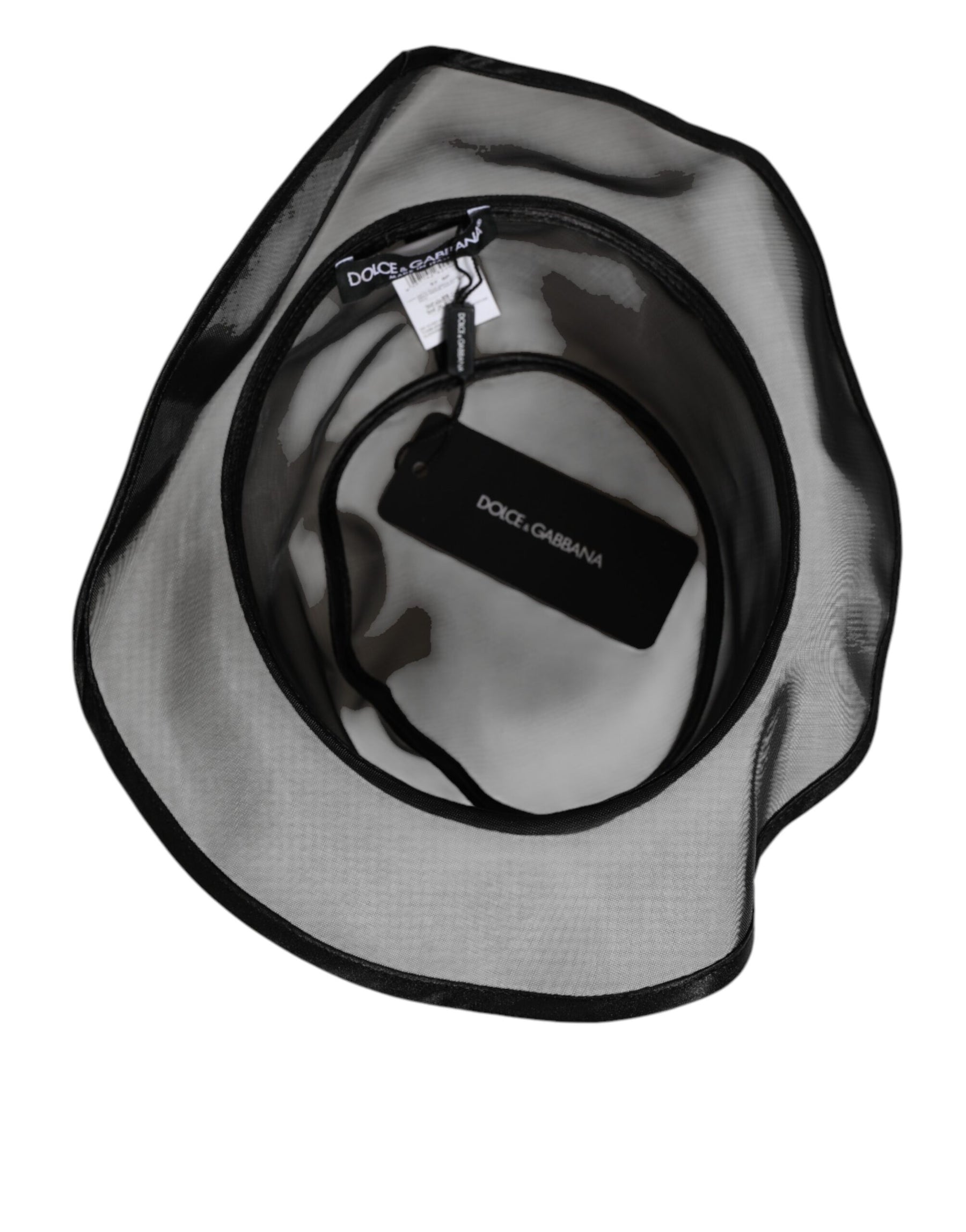 Dolce & Gabbana Black Silk Mesh Bucket Men Fisherman Cap Hat | Regal Royce