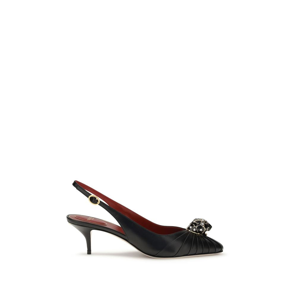 Valentino Garavani Black Leather High Heel Pumps | Regal Royce