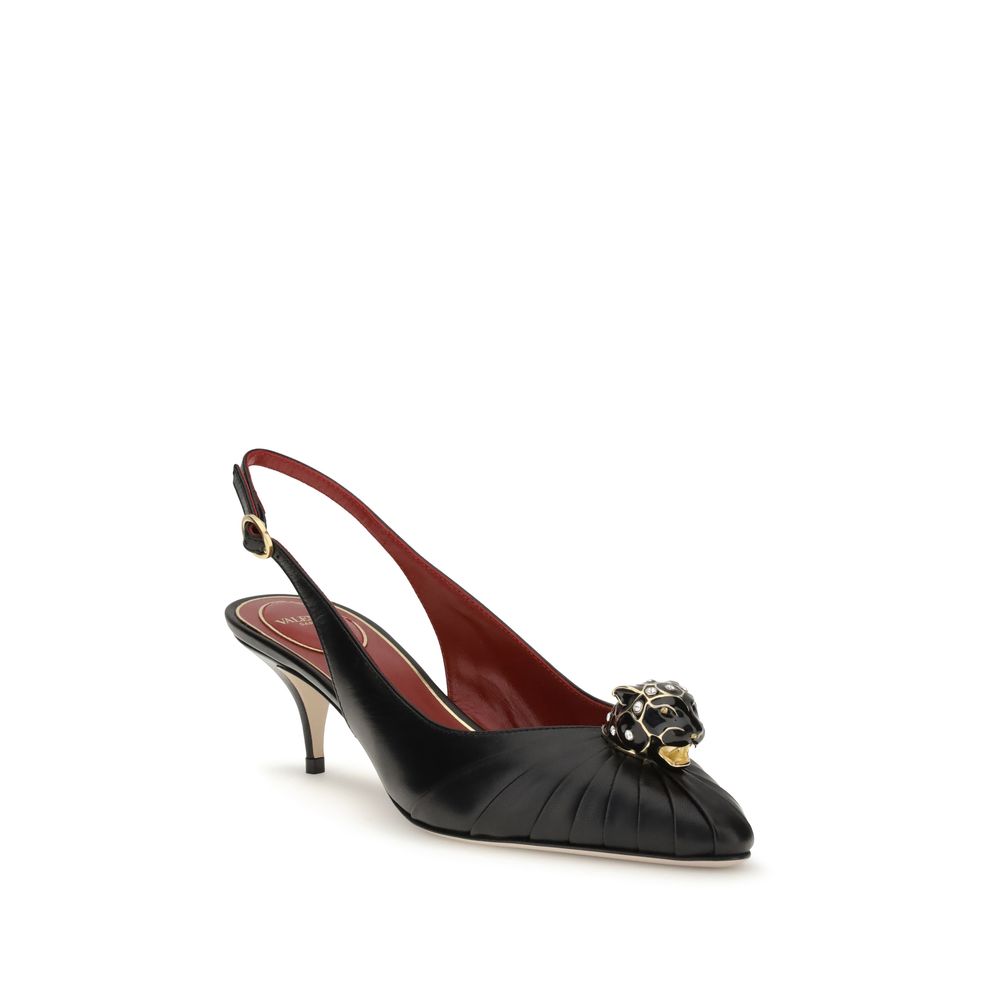 Valentino Garavani Black Leather High Heel Pumps | Regal Royce