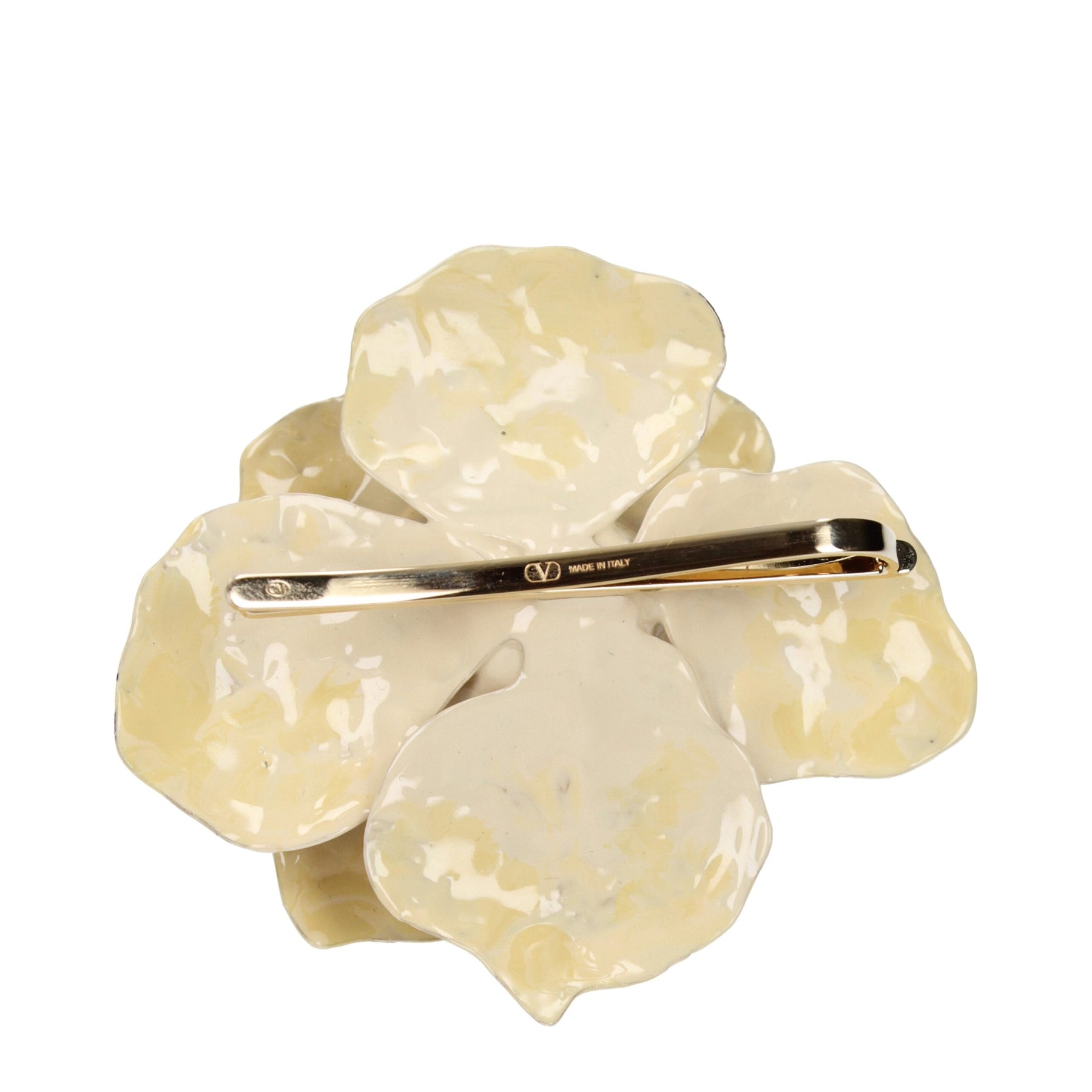 Valentino Garavani Beige Metal Broch | Regal Royce