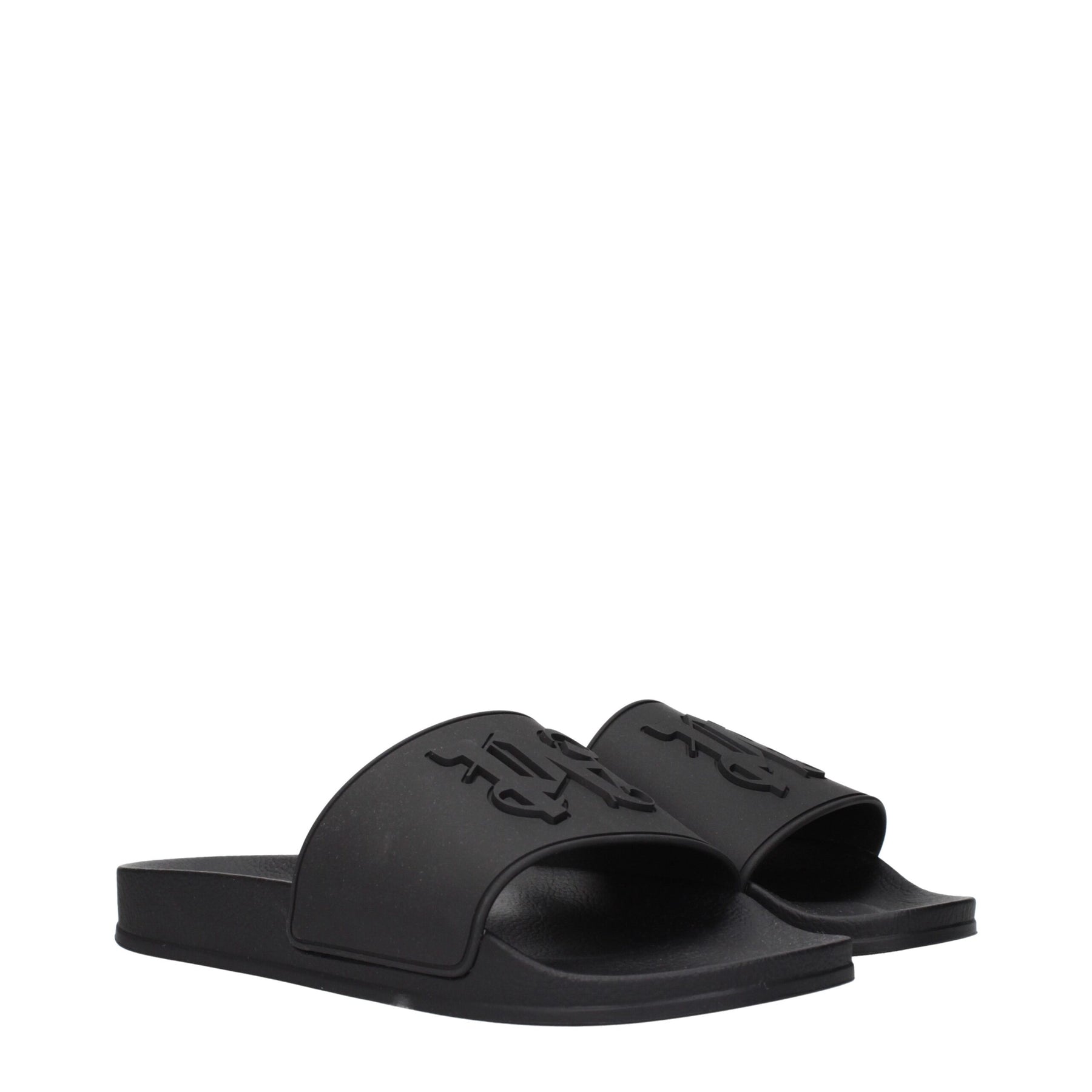 Palm Angels Black Cotton Slippers | Regal Royce