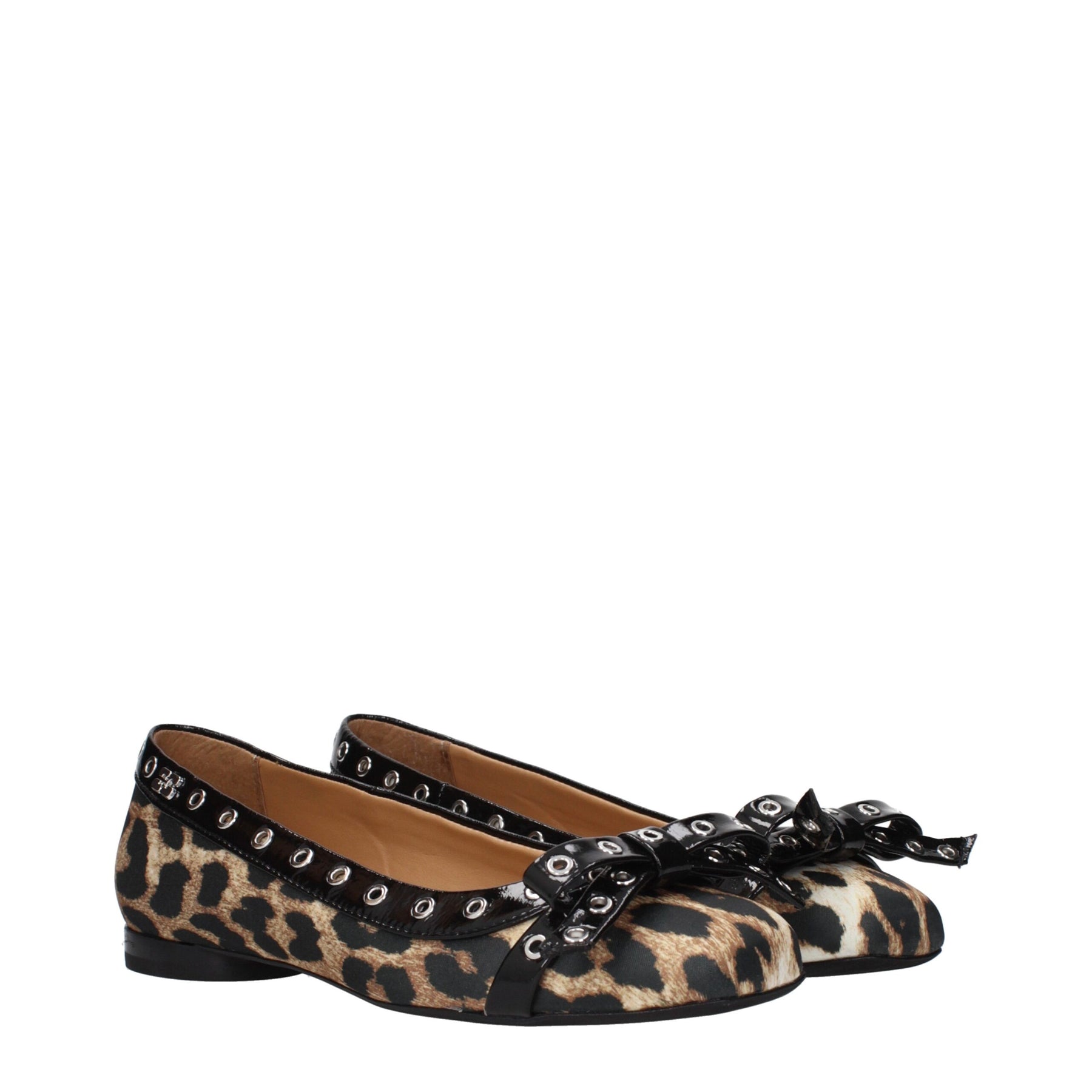 Ganni Brown Fabric Ballet Flats | Regal Royce