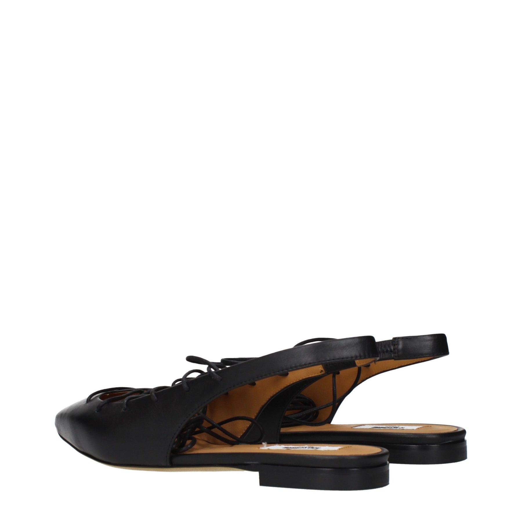 Moschino Black Leather Flats | Regal Royce