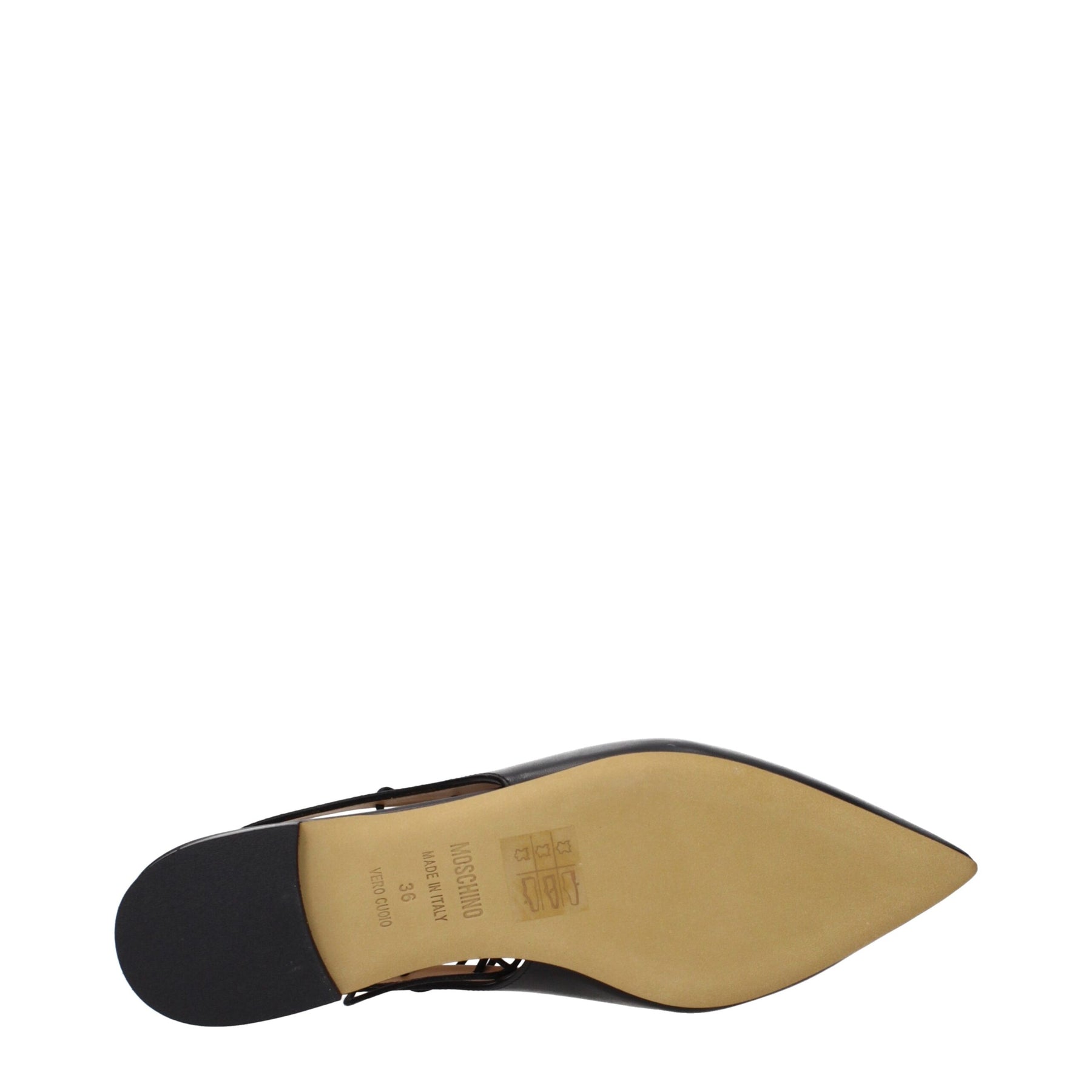 Moschino Black Leather Flats | Regal Royce