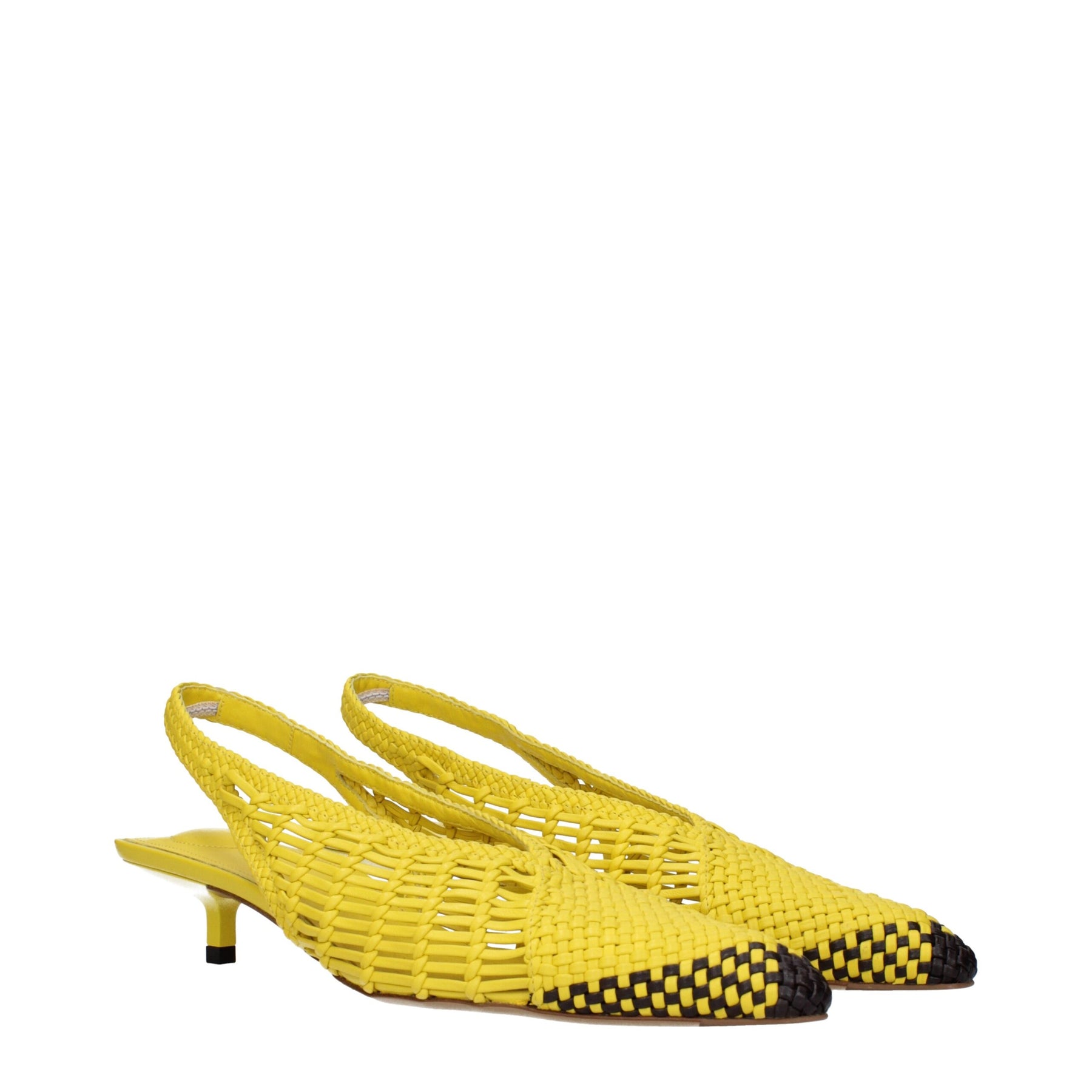 Jacquemus Yellow Leather Flat Sandals | Regal Royce