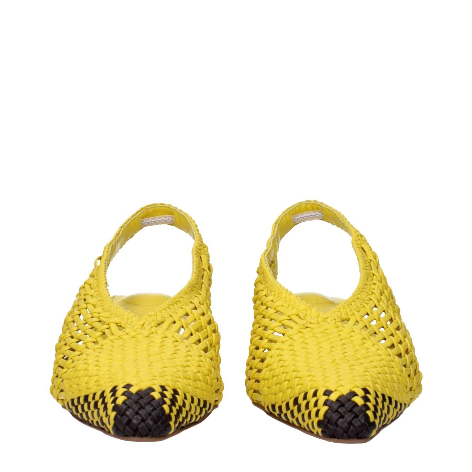 Jacquemus Yellow Leather Flat Sandals | Regal Royce
