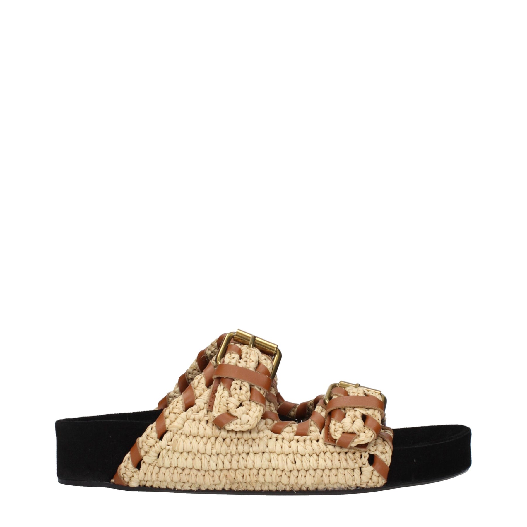 Isabel Marant Beige Raffia Slippers | Regal Royce