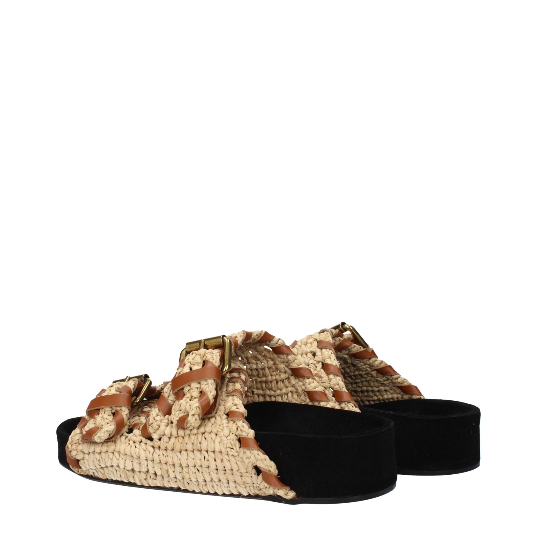 Isabel Marant Beige Raffia Slippers | Regal Royce