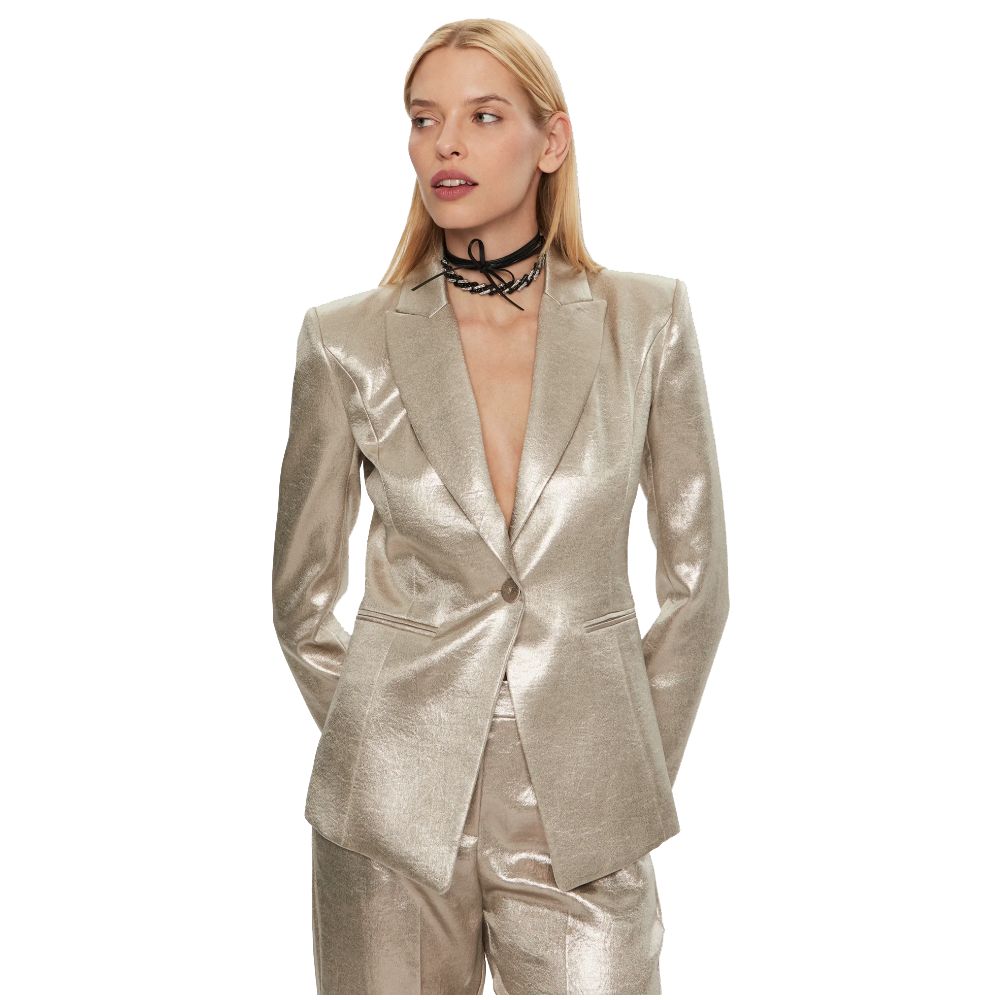 Patrizia Pepe Yellow Polyester Blazer