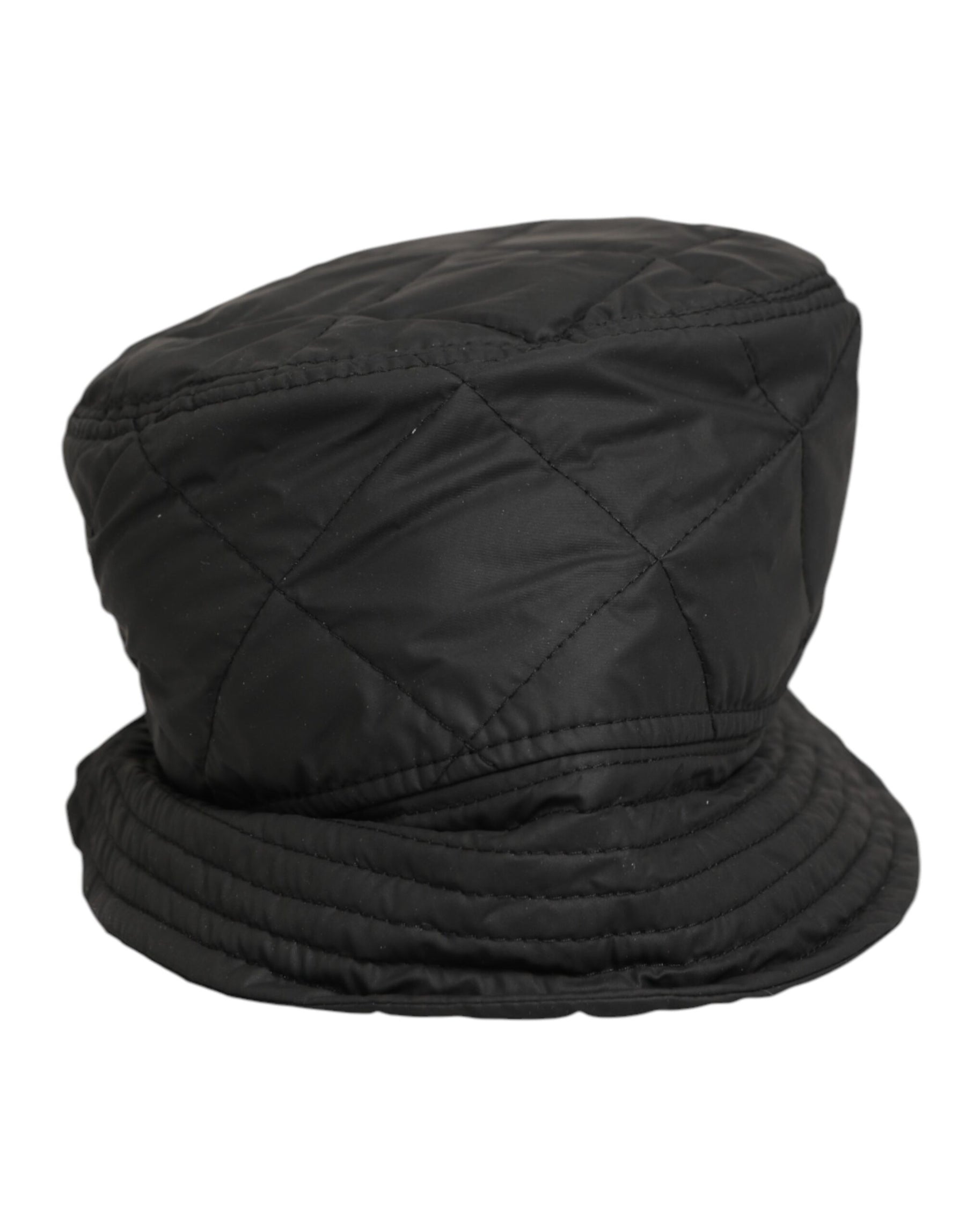 Dolce & Gabbana Black Nylon Quilted Bucket Men Capello Hat | Regal Royce