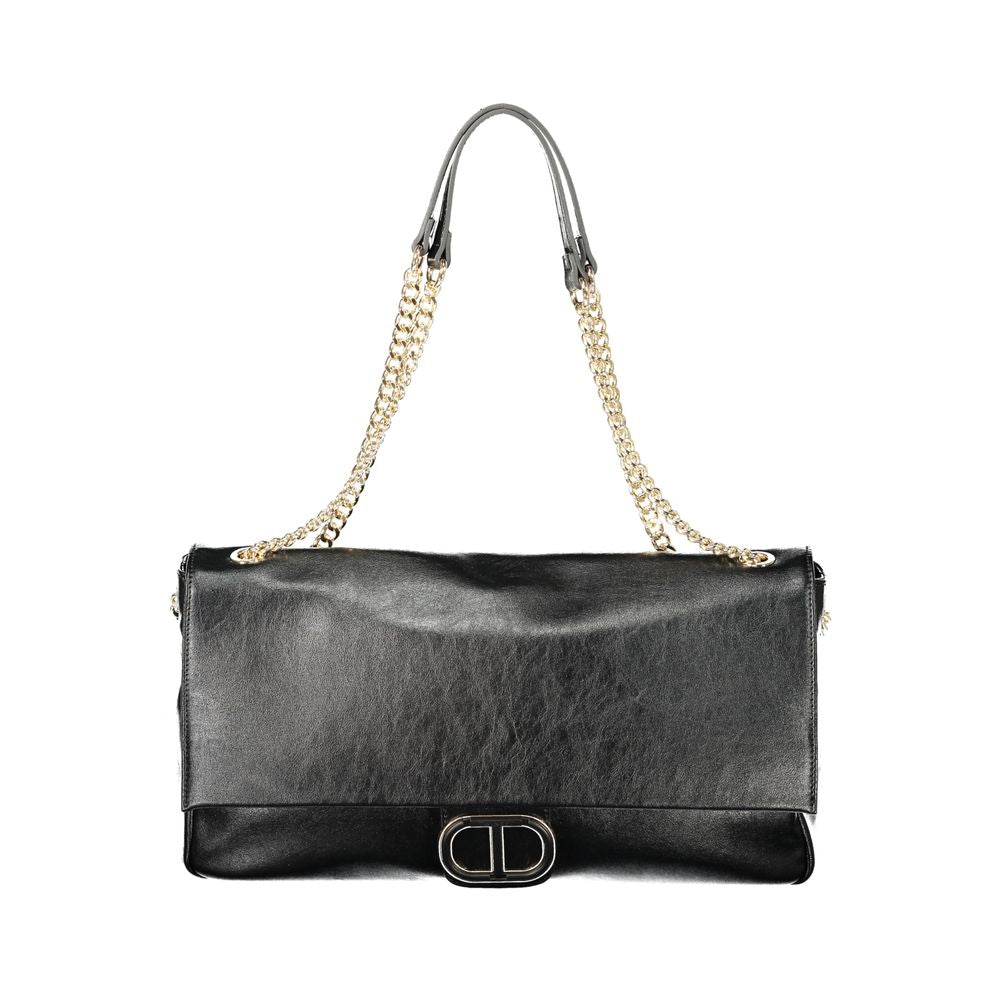 Twinset Nero Poliuretano Woman Shoulder Bag | Regal Royce