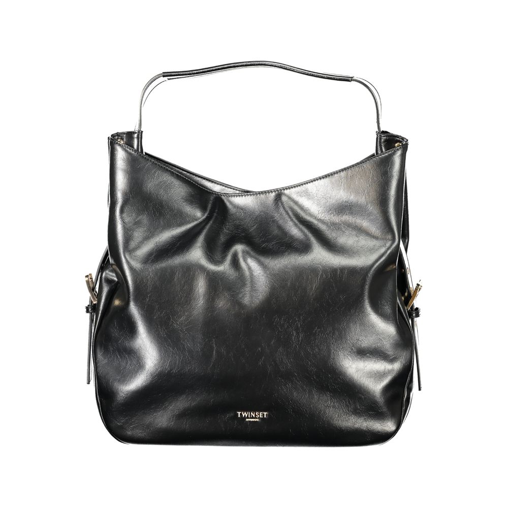 Twinset Black Polyurethane Women Hobo Bag | Regal Royce