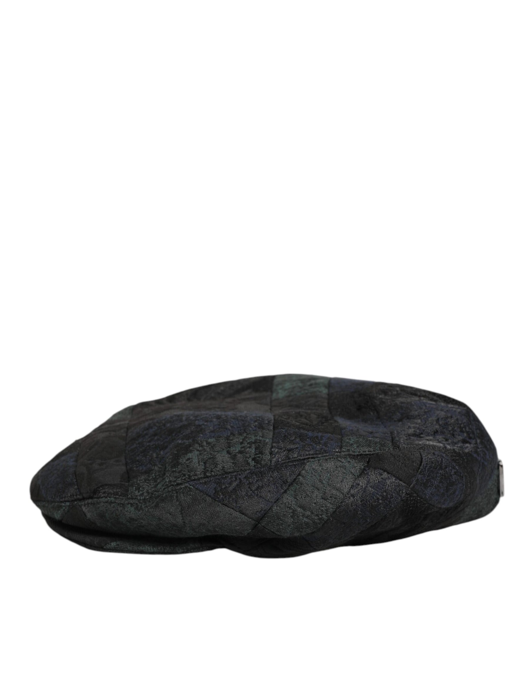Dolce & Gabbana Black Polyester Newsboy Men Cloth Capello Hat | Regal Royce