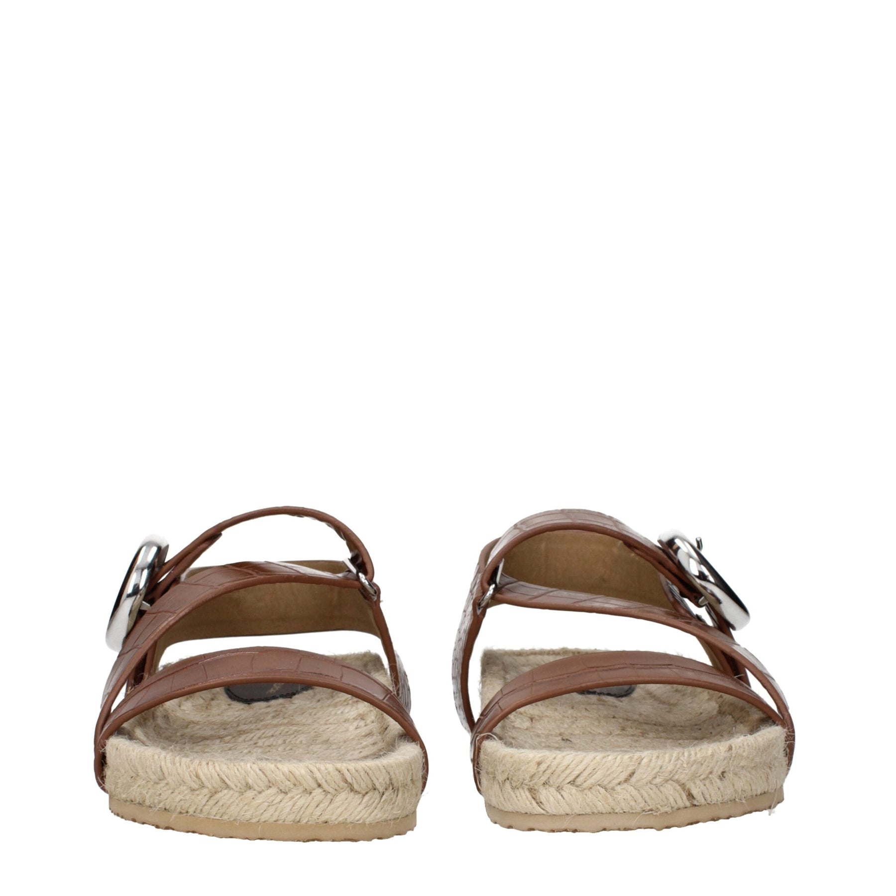 Stella McCartney Brown Leather Flat Sandals | Regal Royce