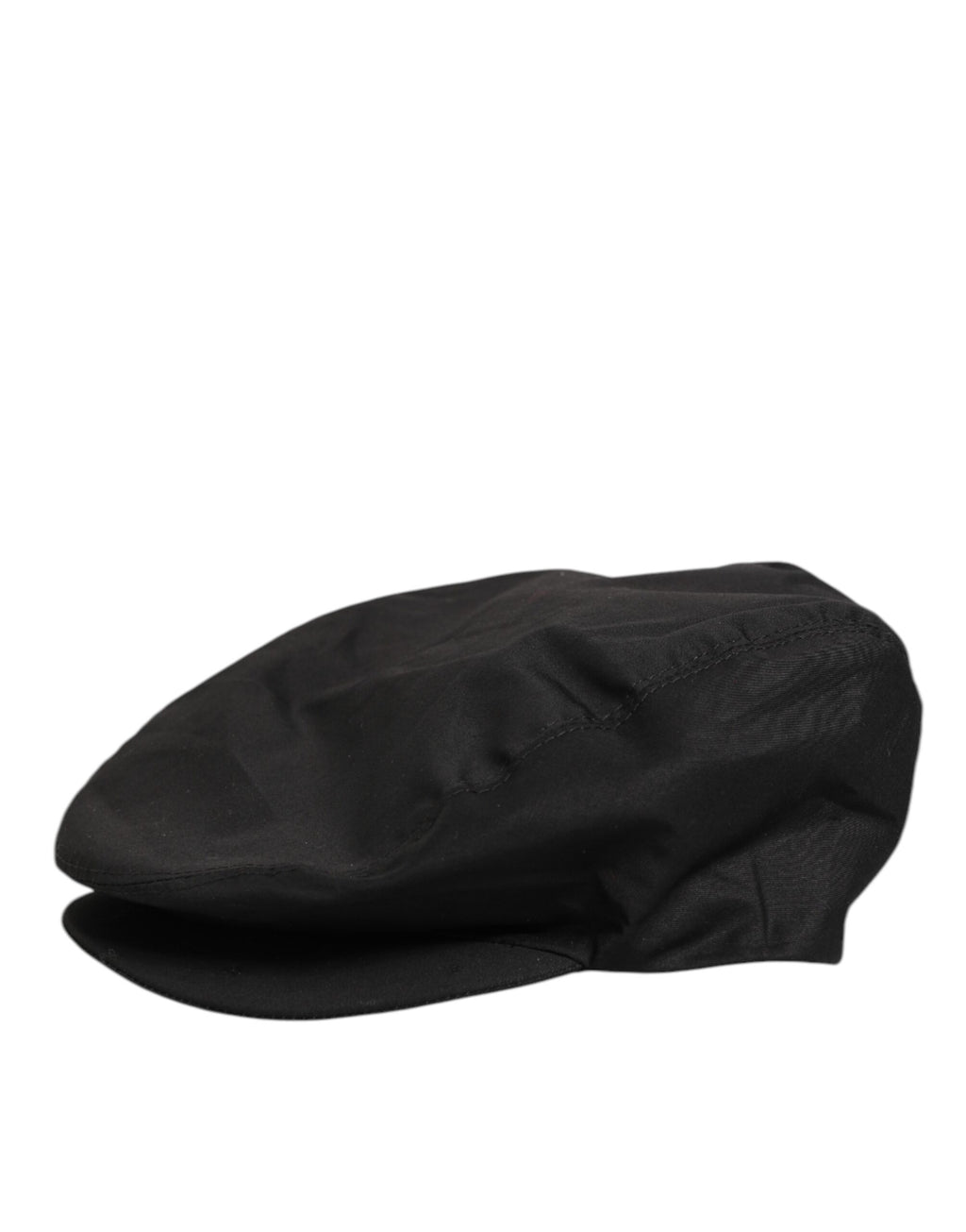 Dolce & Gabbana Black Cotton Stretch Newsboy Cloth Capello Hat