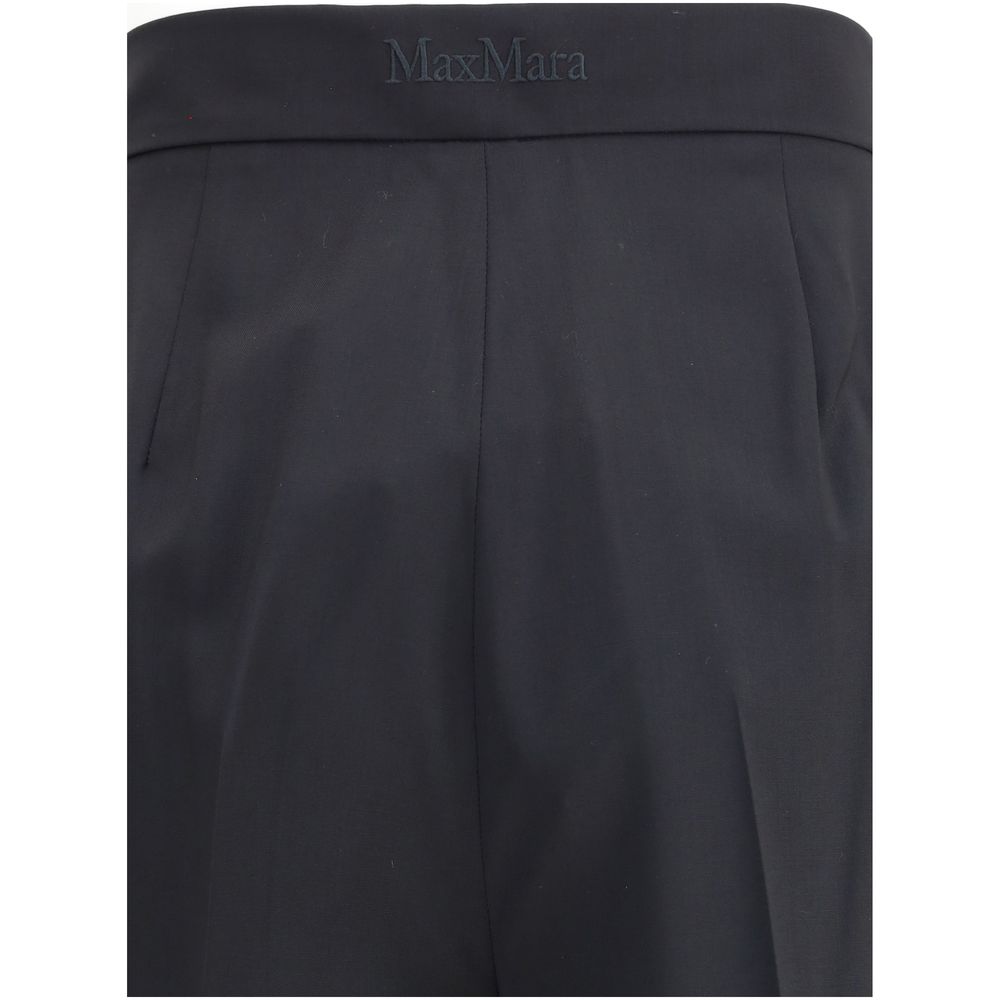 Max Mara Black Fleece Wool Casual Pants | Regal Royce